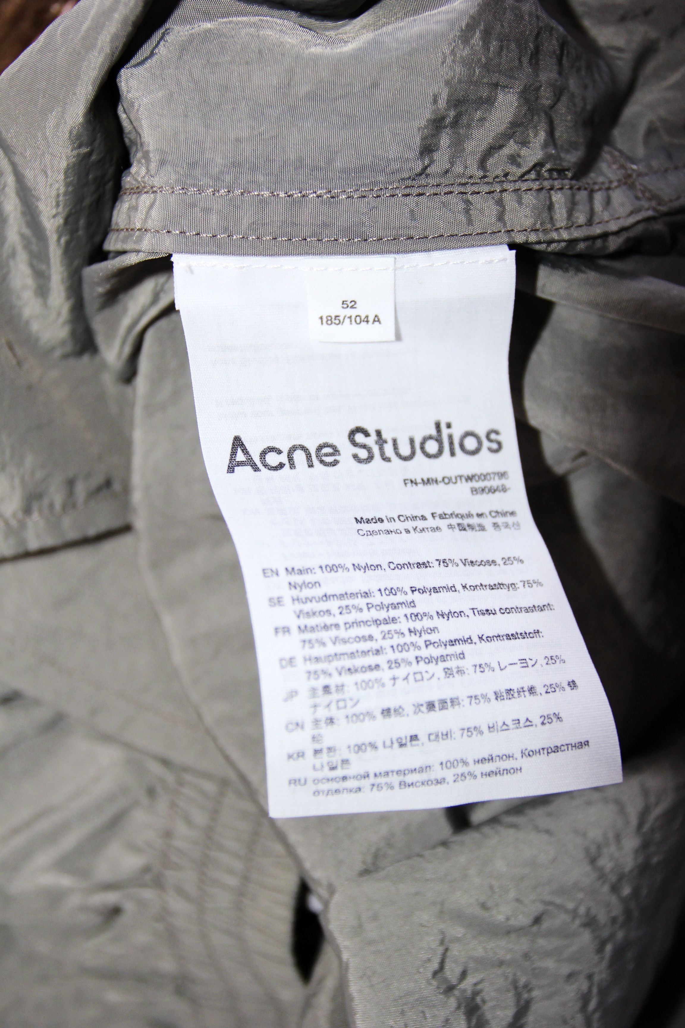 Acne Studios BNWT AW22 ACNE STUDIOS ZIPPERED JACKET 52 Size US L / EU 52-54 / 3 - 9 Thumbnail