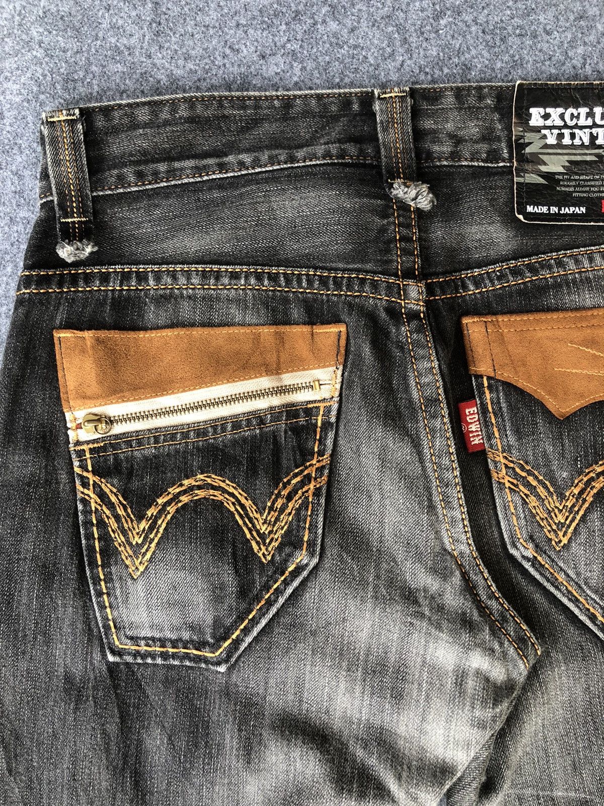Edwin vintage’Y2k🔥EDWIN XV🔥Light Wash Black Denim Size US 32 / EU 48 - 10 Thumbnail