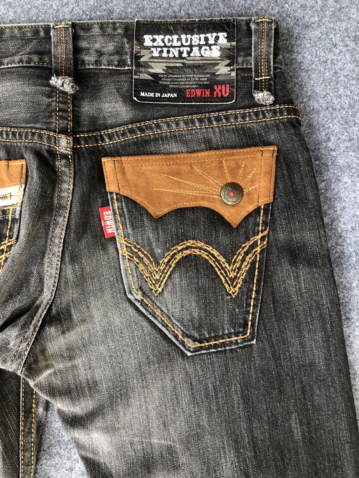 Edwin vintage’Y2k🔥EDWIN XV🔥Light Wash Black Denim Size US 32 / EU 48 - 9 Thumbnail