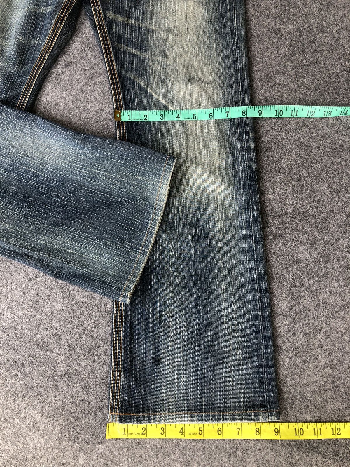 Edwin Vintage’Y2k🔥EDWIN XV-S🔥Distressed Bootcut Light Wash Denim Size US 30 / EU 46 - 7 Thumbnail