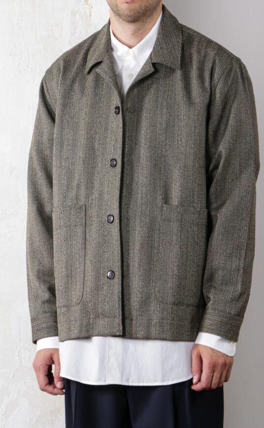 Other BNWT AW22 ECOLE DE PENSEE STRIPED WOOL GABARDINE JACKET 48 Size US M / EU 48-50 / 2 - 14 Thumbnail