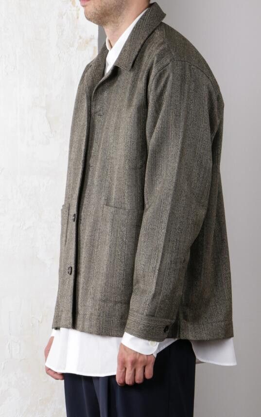 Other BNWT AW22 ECOLE DE PENSEE STRIPED WOOL GABARDINE JACKET 48 Size US M / EU 48-50 / 2 - 13 Thumbnail