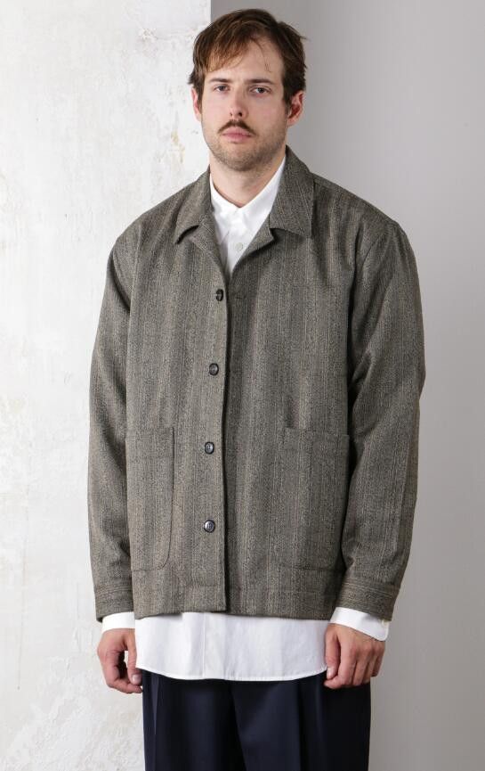 Other BNWT AW22 ECOLE DE PENSEE STRIPED WOOL GABARDINE JACKET 48 Size US M / EU 48-50 / 2 - 1 Thumbnail