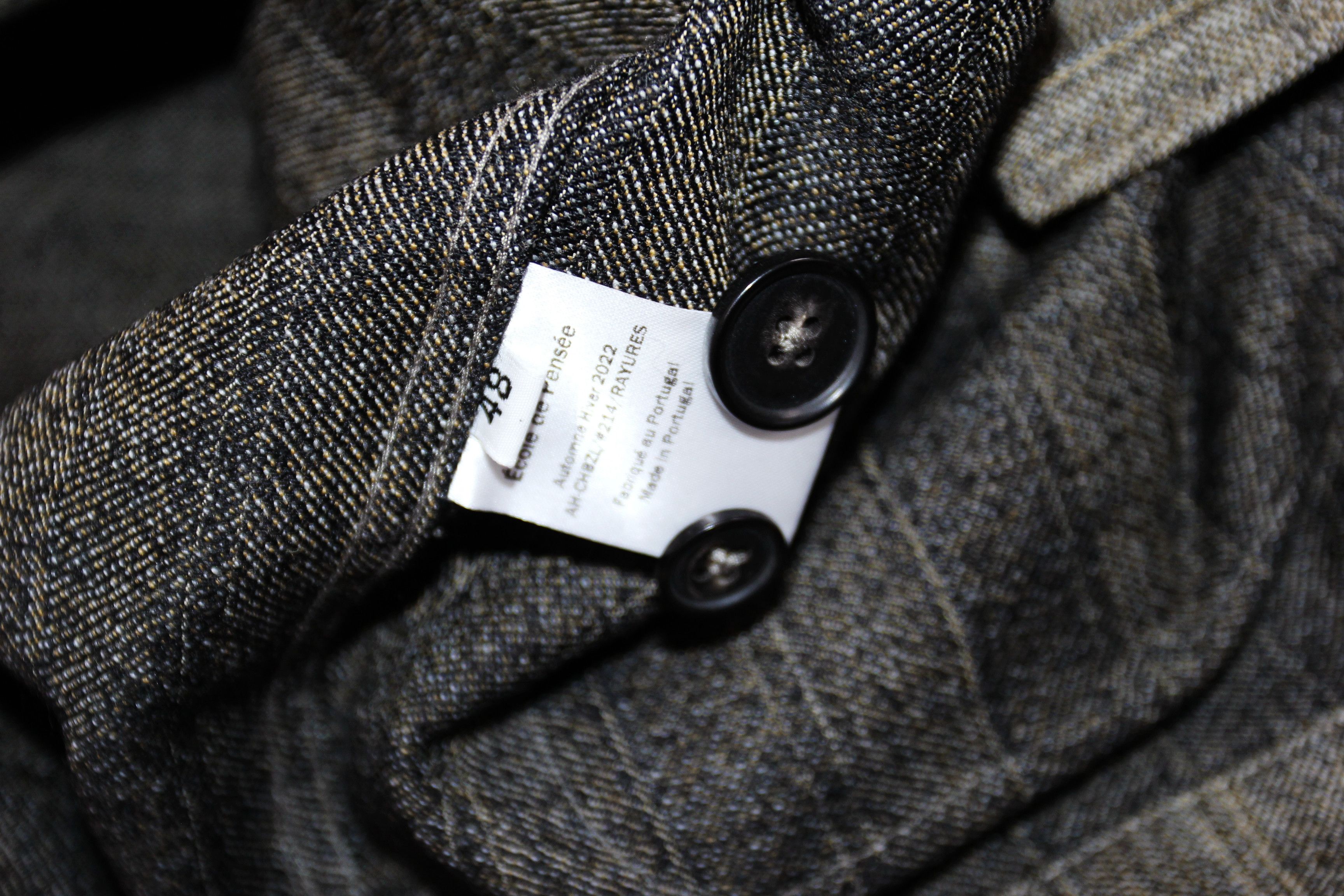 Other BNWT AW22 ECOLE DE PENSEE STRIPED WOOL GABARDINE JACKET 48 Size US M / EU 48-50 / 2 - 11 Thumbnail