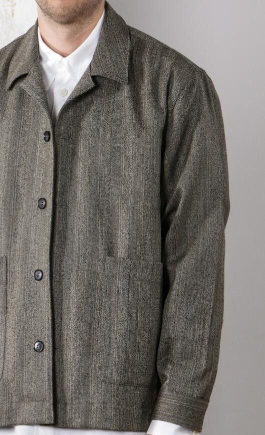 Other BNWT AW22 ECOLE DE PENSEE STRIPED WOOL GABARDINE JACKET 48 Size US M / EU 48-50 / 2 - 15 Thumbnail