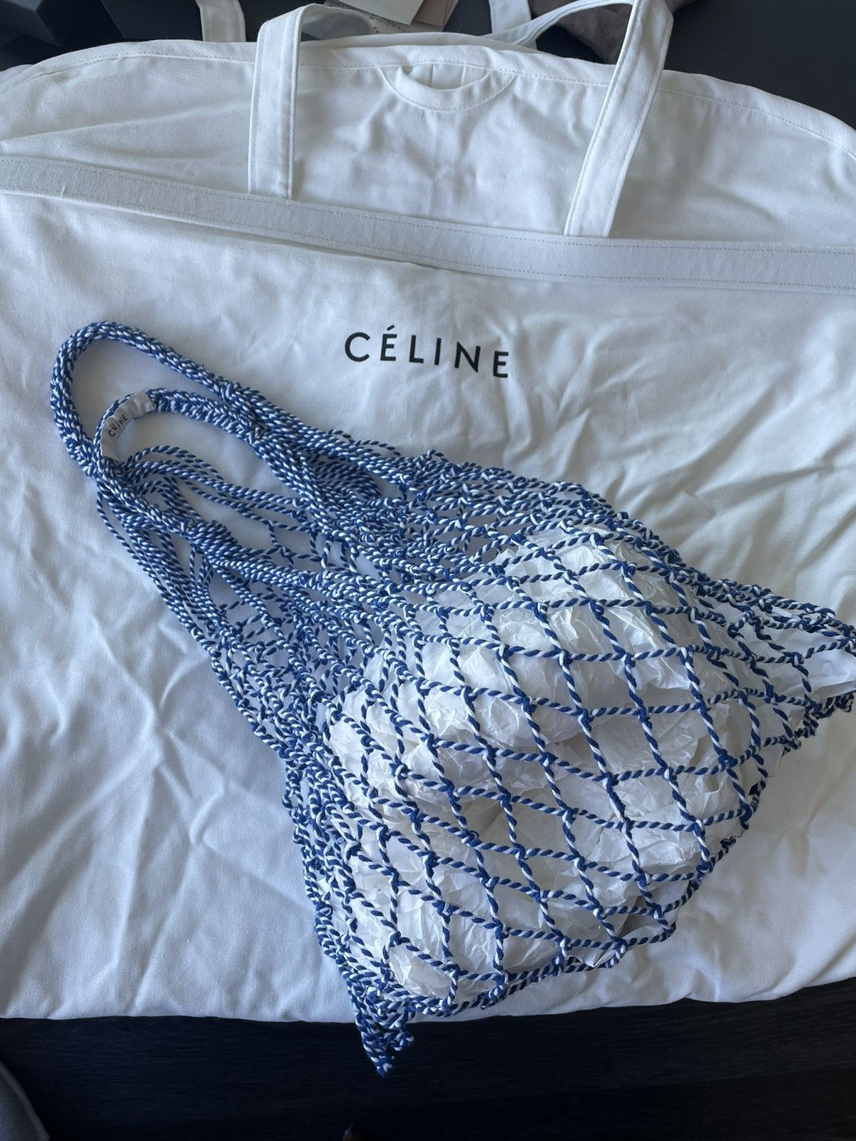 Celine Rare New Celine VIP Gift Limited Edition Fishnet Tote Bag Size ONE SIZE - 5 Thumbnail