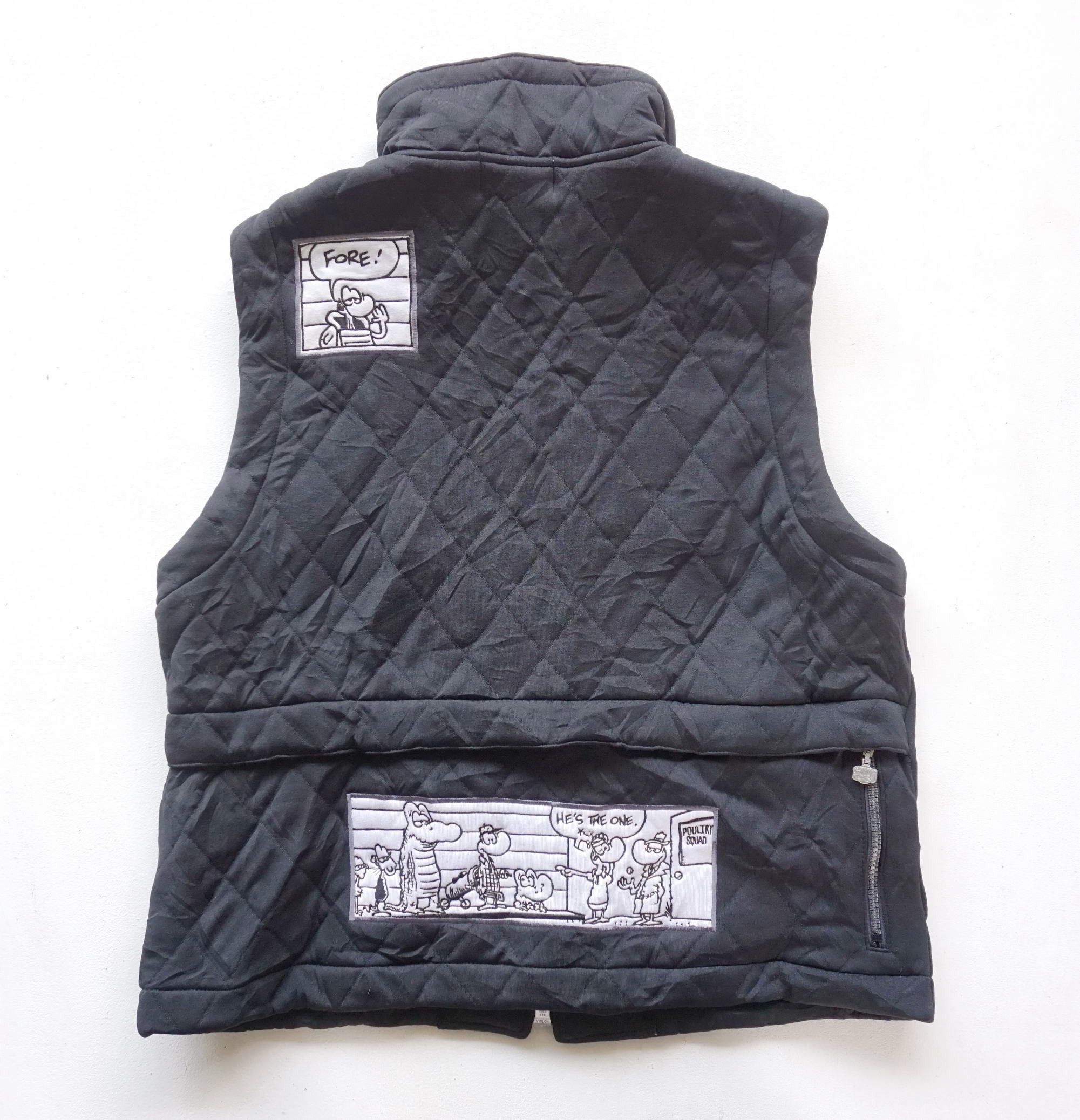 Japanese Brand SWAMP TOURS Comic Strips Quilted Vest Size US M / EU 48-50 / 2 - 2 Thumbnail