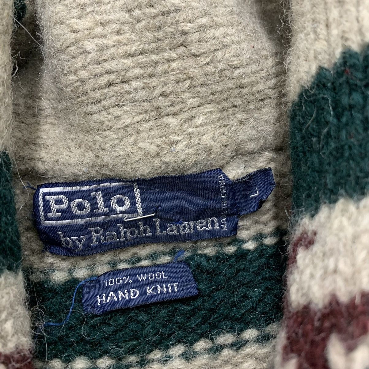Polo Ralph Lauren × Vintage Vintage Polo cardigan sweater Size US L / EU 52-54 / 3 - 4 Thumbnail