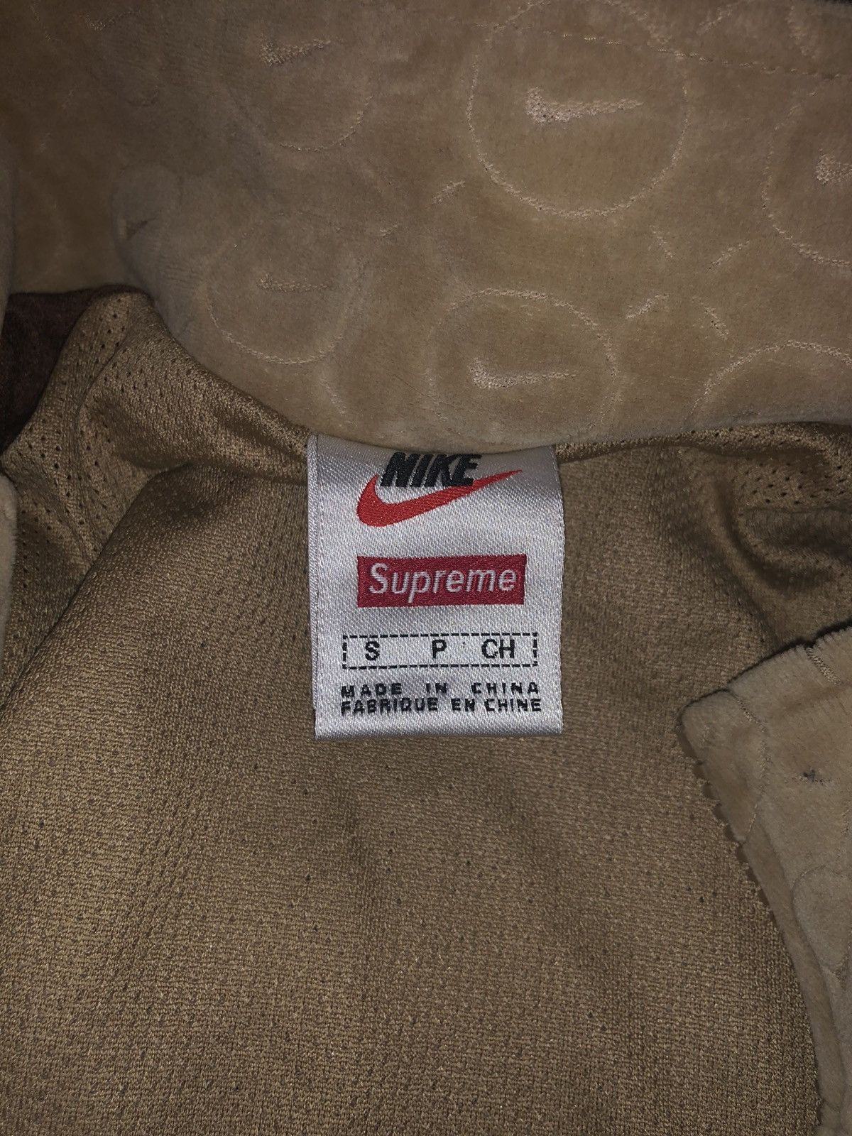Nike × Supreme Supreme Nike Velour Track Jacket Tan size small *RARE* Size US S / EU 44-46 / 1 - 5 Thumbnail