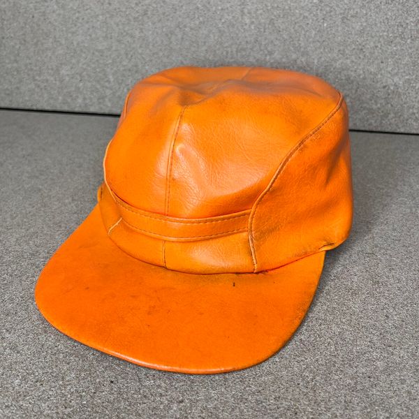 Vintage Vintage 60s Leather Hunting Outdoor Fishing Fitted Hat 7 1