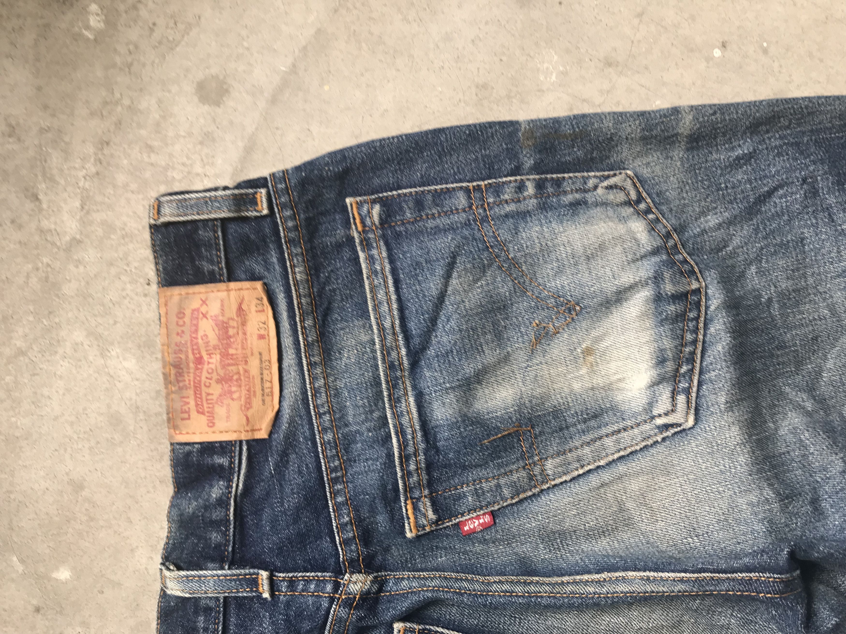 VLEV33 - Vintage 90s Levis 517 USA Distressed Flare Denim