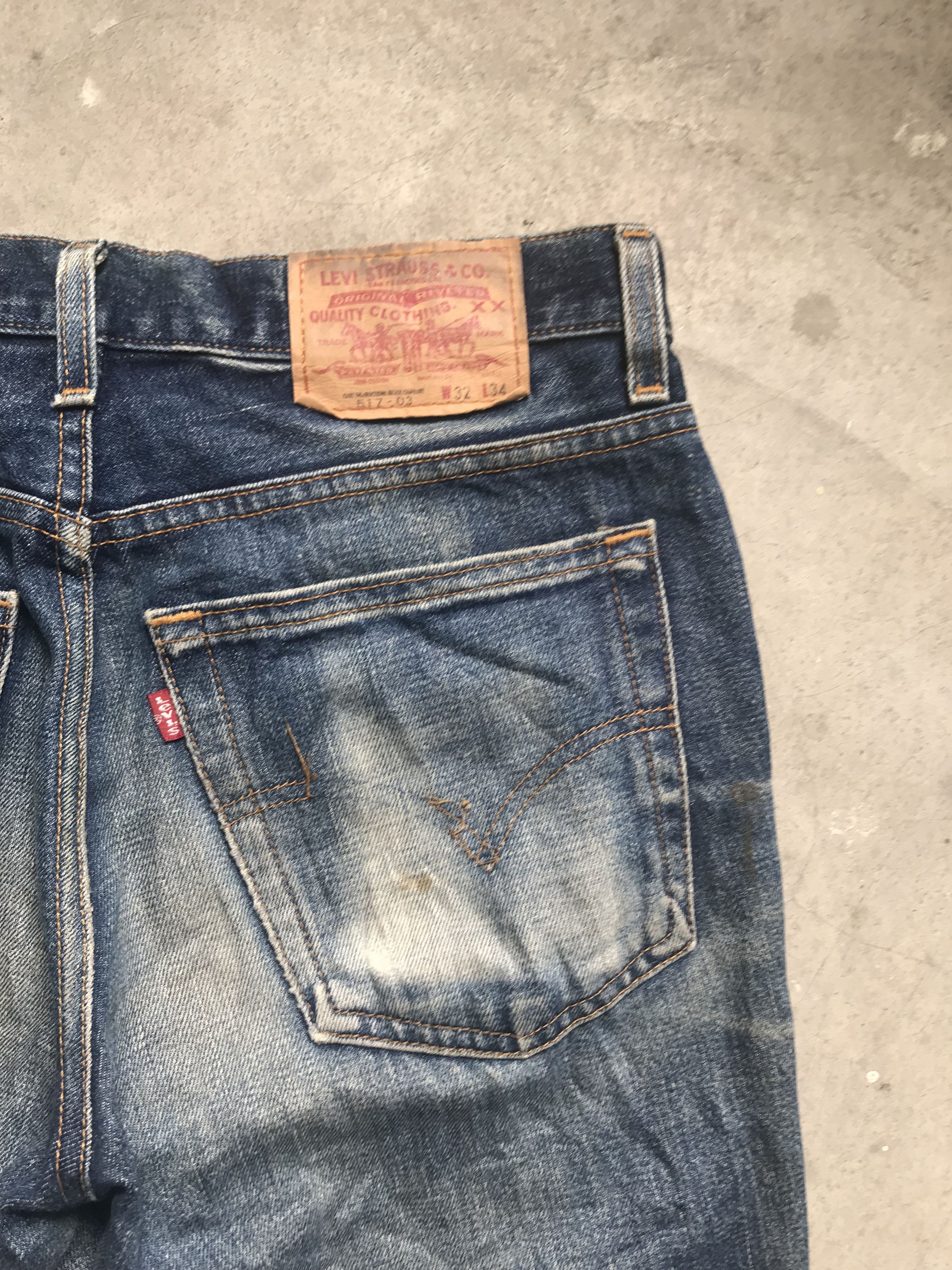 Levi's VLEV33 - Vintage 90s Levis 517 USA Distressed Flare Denim Size US 31 - 15 Thumbnail