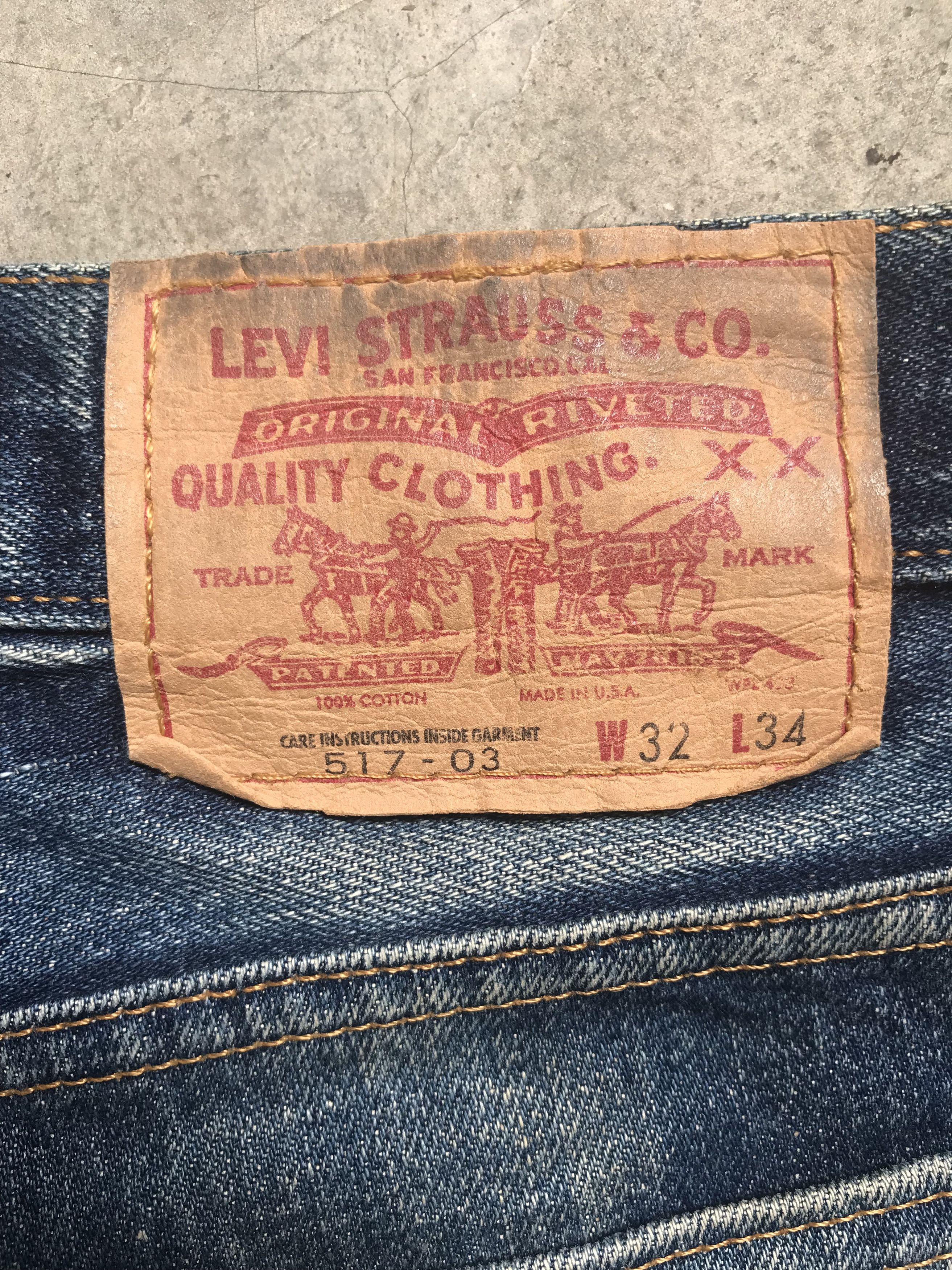 Levi's VLEV33 - Vintage 90s Levis 517 USA Distressed Flare Denim Size US 31 - 14 Thumbnail