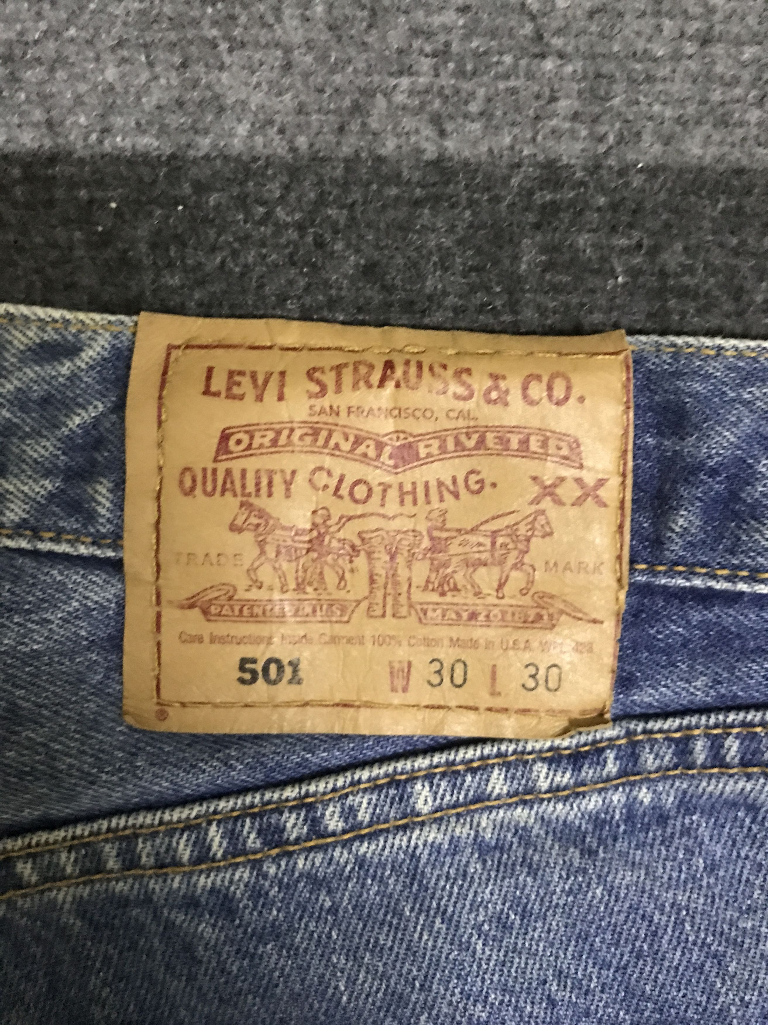 Levi's × Vintage VLEV140-Vintage Levis 501 Women Distressed Jeans Size 29" - 12 Thumbnail