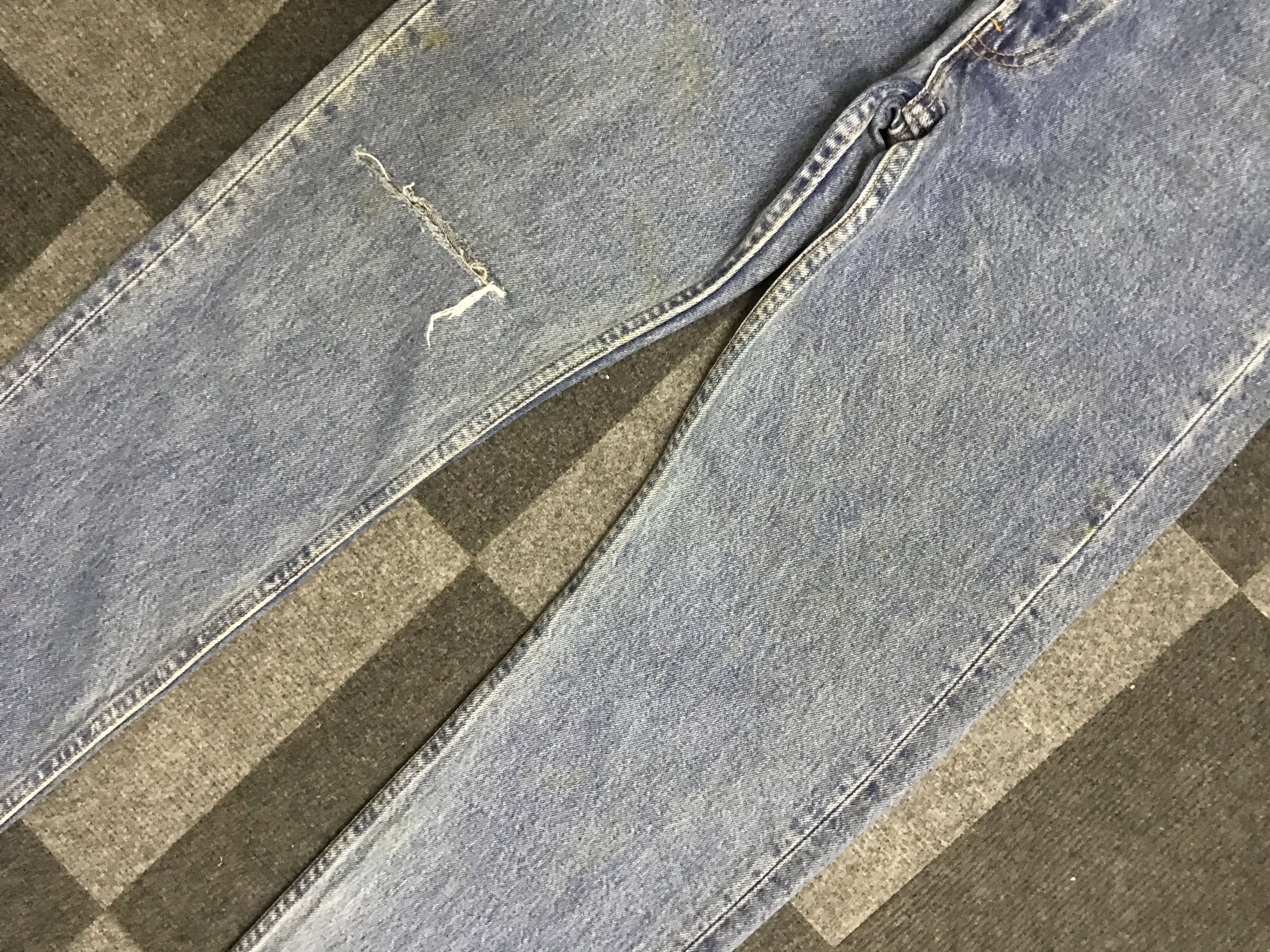 Levi's × Vintage VLEV140-Vintage Levis 501 Women Distressed Jeans Size 29" - 3 Thumbnail
