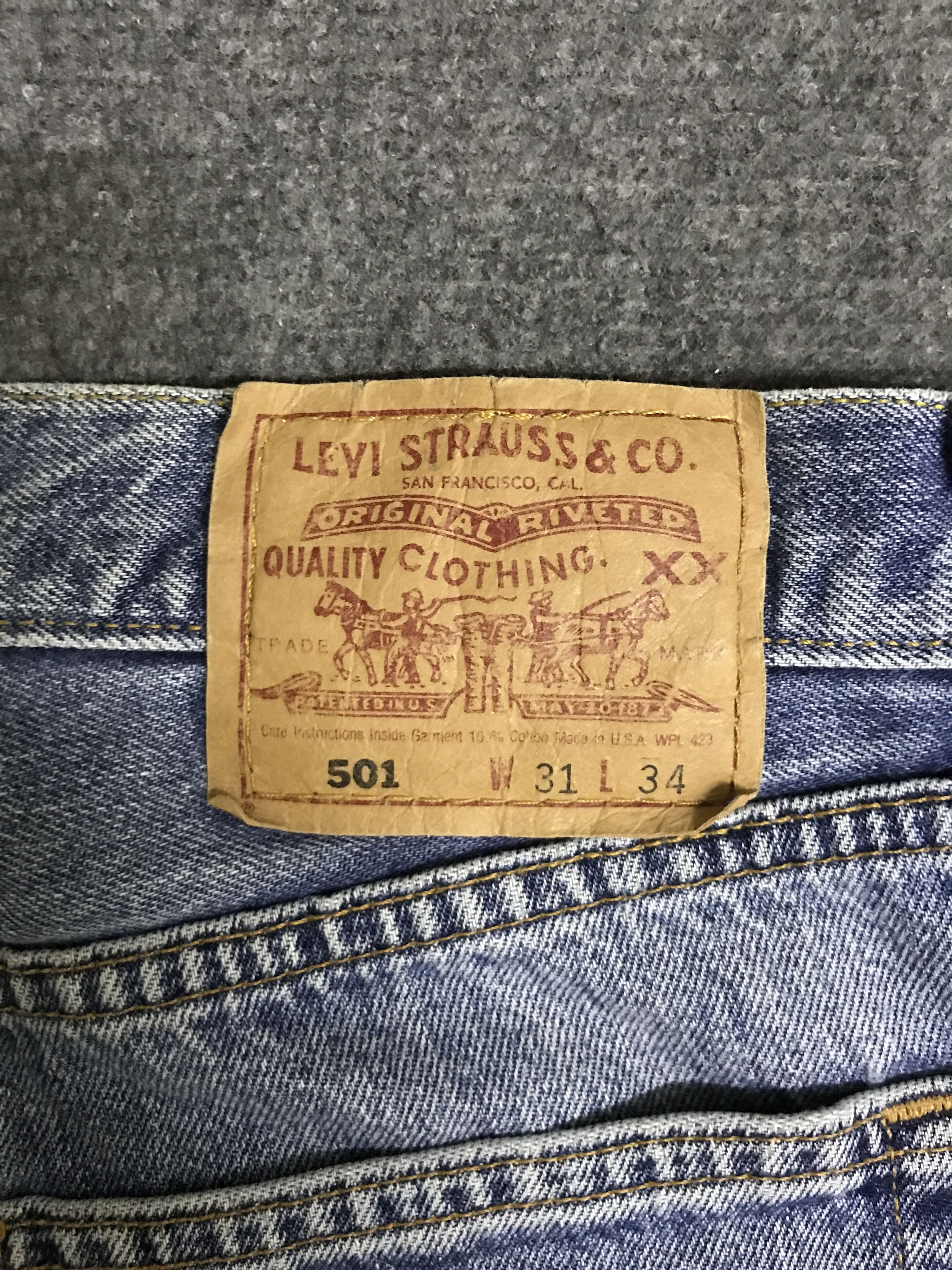 Levi's VLEV134-Vintage Levis 501 Medium wash Jeans Size US 30 / EU 46 - 16 Thumbnail