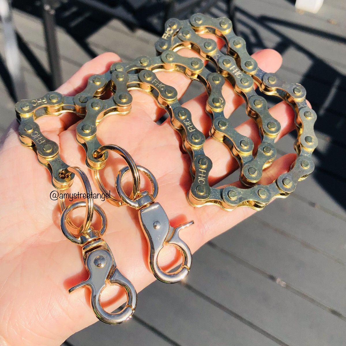 Handmade Bike Motorcycle Pant Chains heavy Industrial Wallet Keychain Size ONE SIZE - 9 Thumbnail