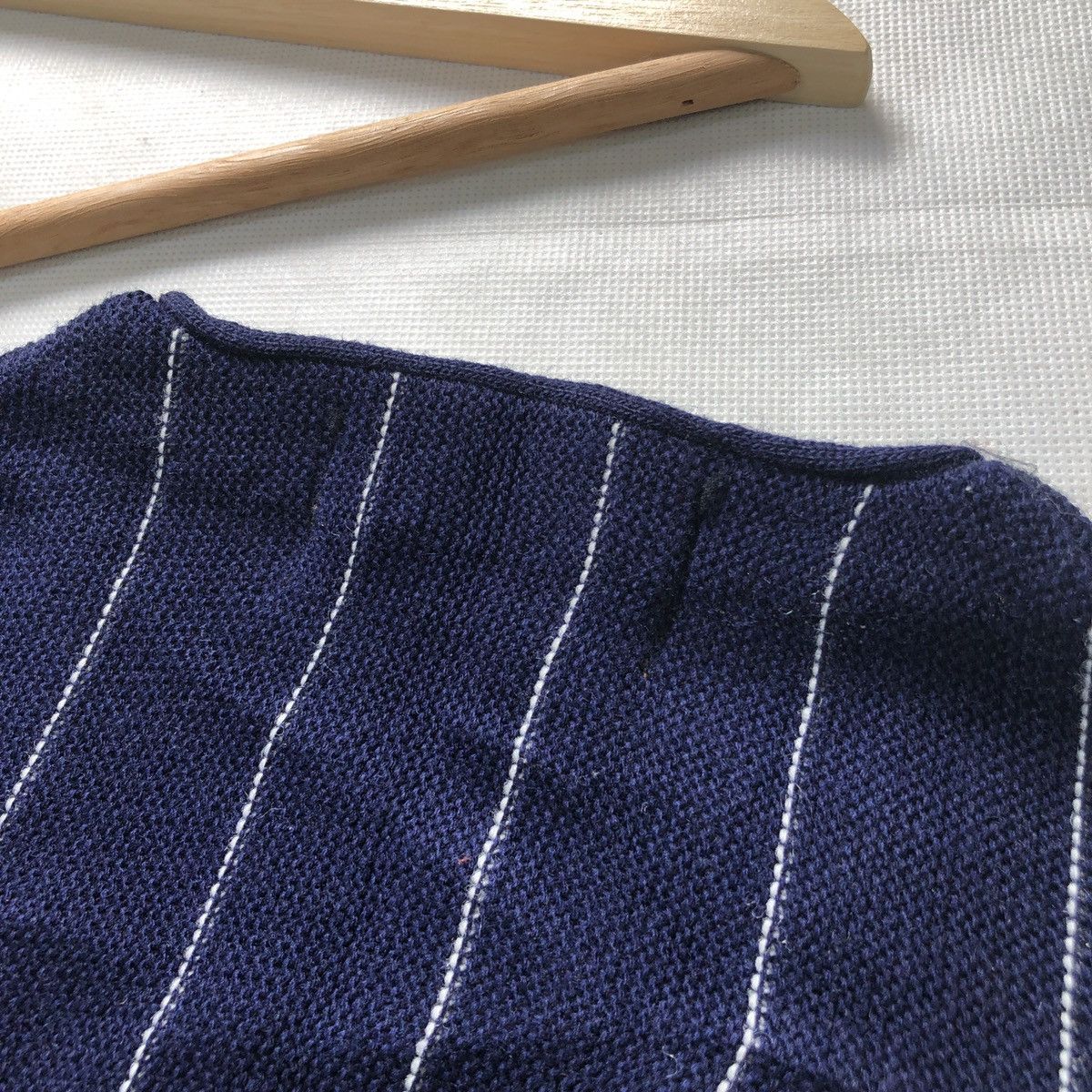 Vintage Rare! Vintage Wabash Stripes Japanese V-Neck Knitwear Jumper Size US M / EU 48-50 / 2 - 6 Thumbnail