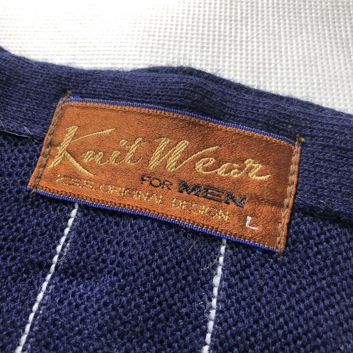 Vintage Rare! Vintage Wabash Stripes Japanese V-Neck Knitwear Jumper Size US M / EU 48-50 / 2 - 9 Thumbnail