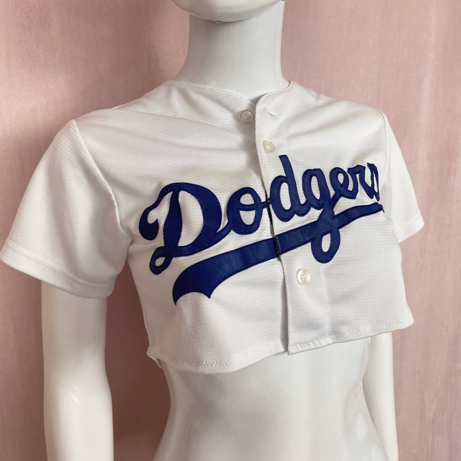 Los Angeles Dodgers Black White Crop Top Baseball Jersey * Saleoffshirt