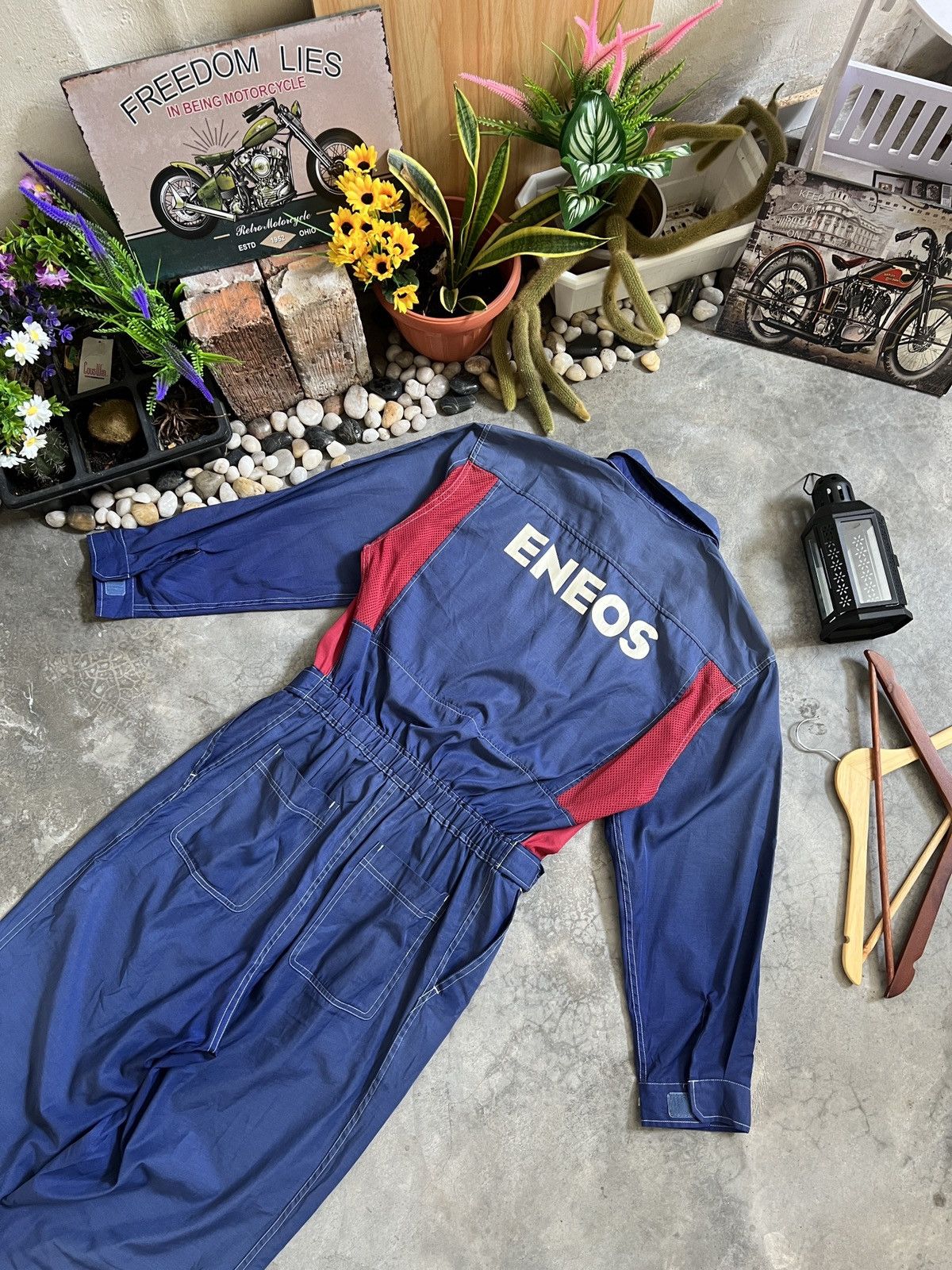 Japanese Brand Vintage 90s 🏴‍☠️ Eneos Technical Racing Team Overall Size US 36 / EU 52 - 4 Thumbnail
