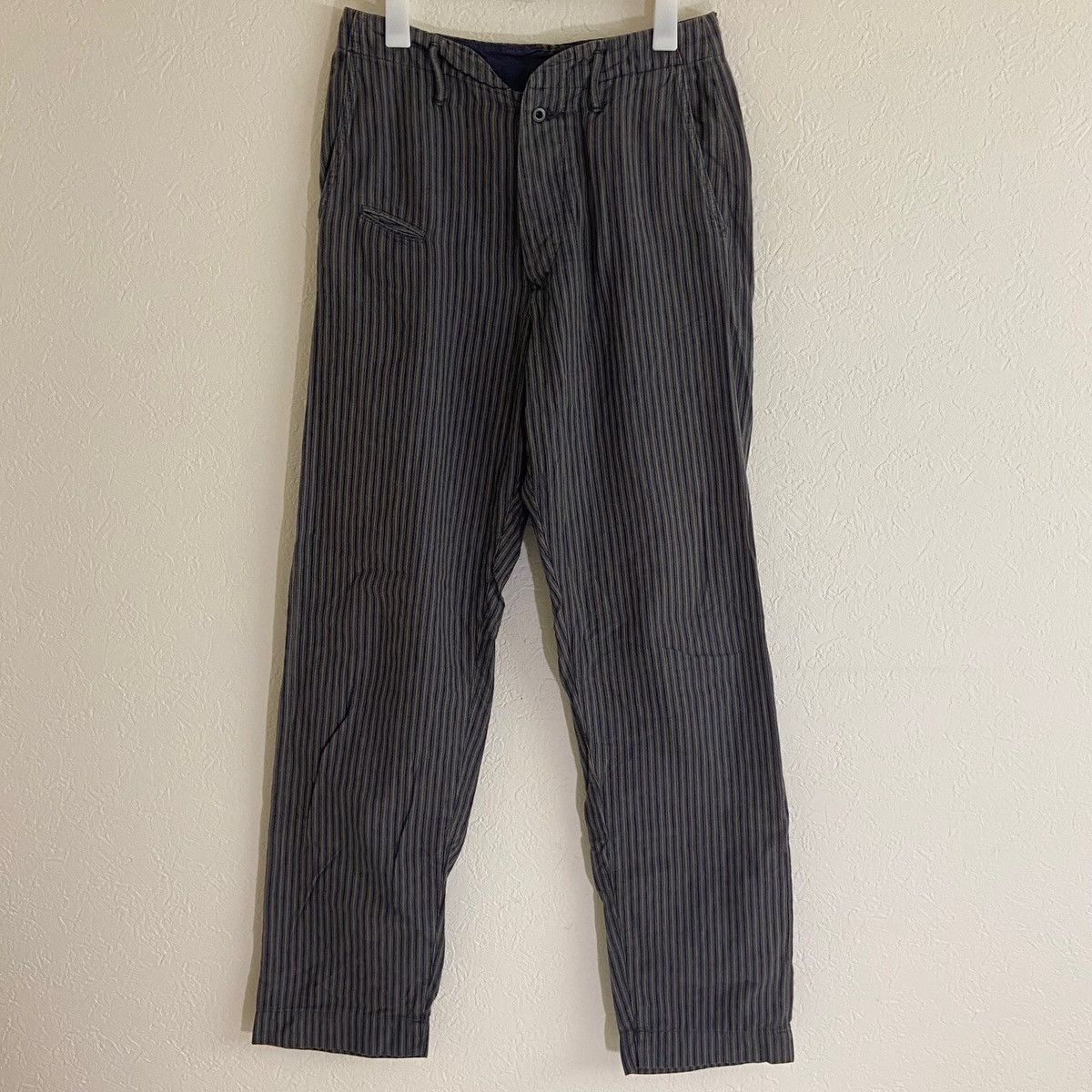 Kapital KAPITAL Cinch Buckle "Edo stripe" Iight pants Size US 28 / EU 44 - 1 Thumbnail