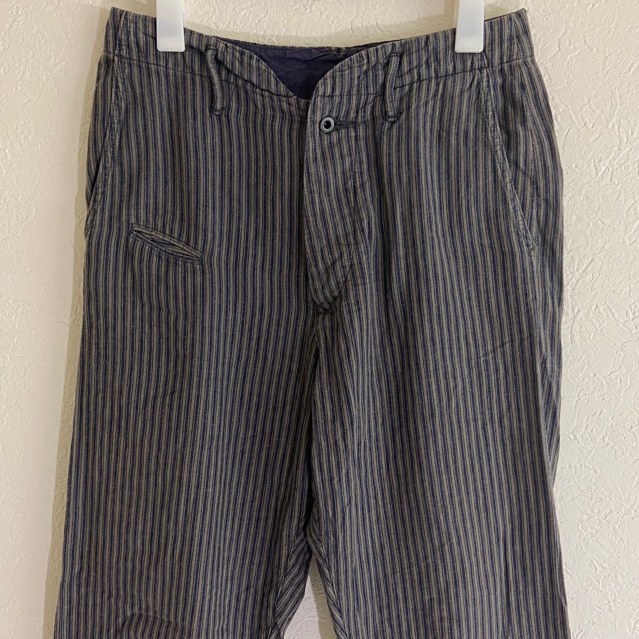 Kapital KAPITAL Cinch Buckle "Edo stripe" Iight pants Size US 28 / EU 44 - 2 Thumbnail