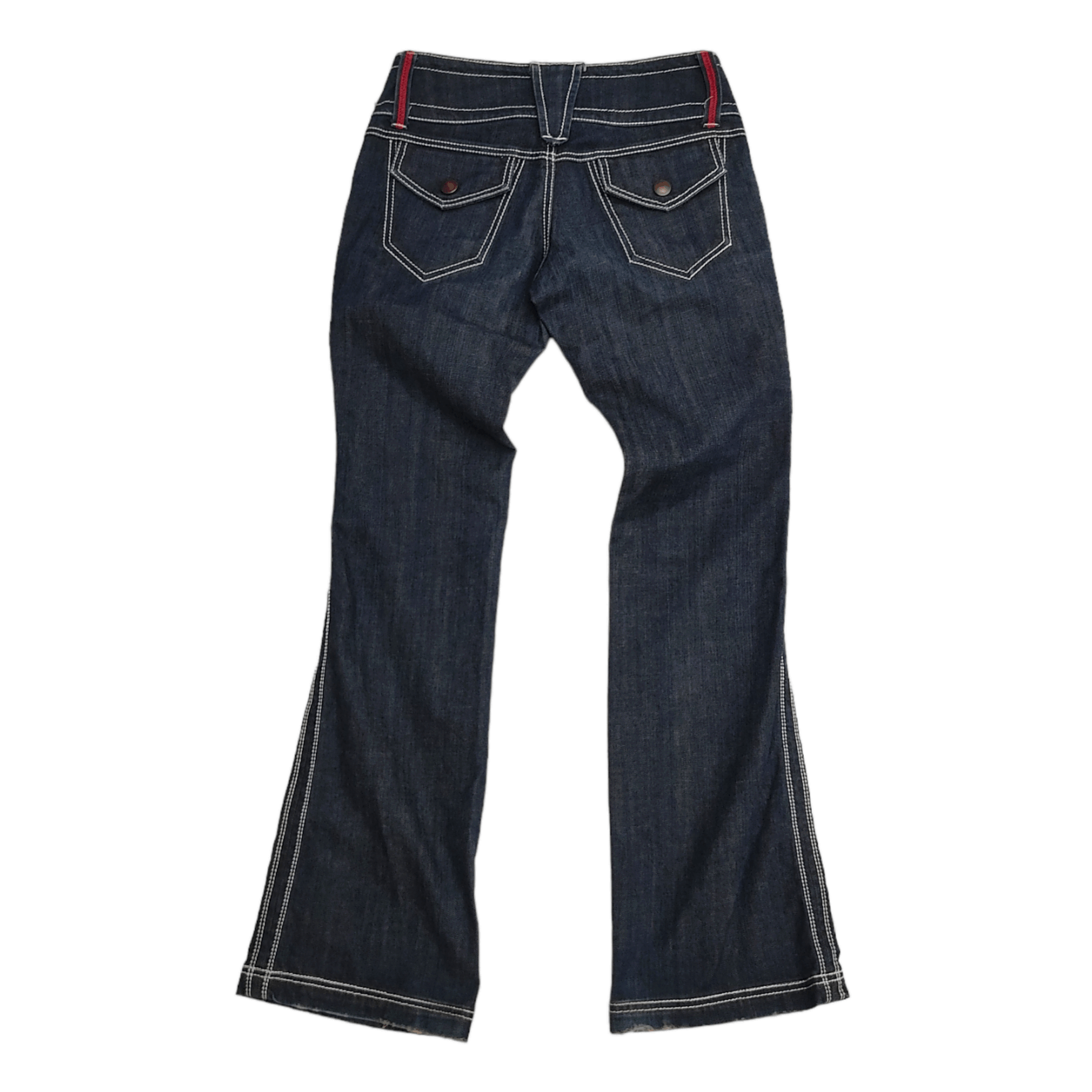 20471120 Koji Tachiyama Fix Low Rise Flare Denim Jeans Size US 30 / EU 46 - 2 Thumbnail