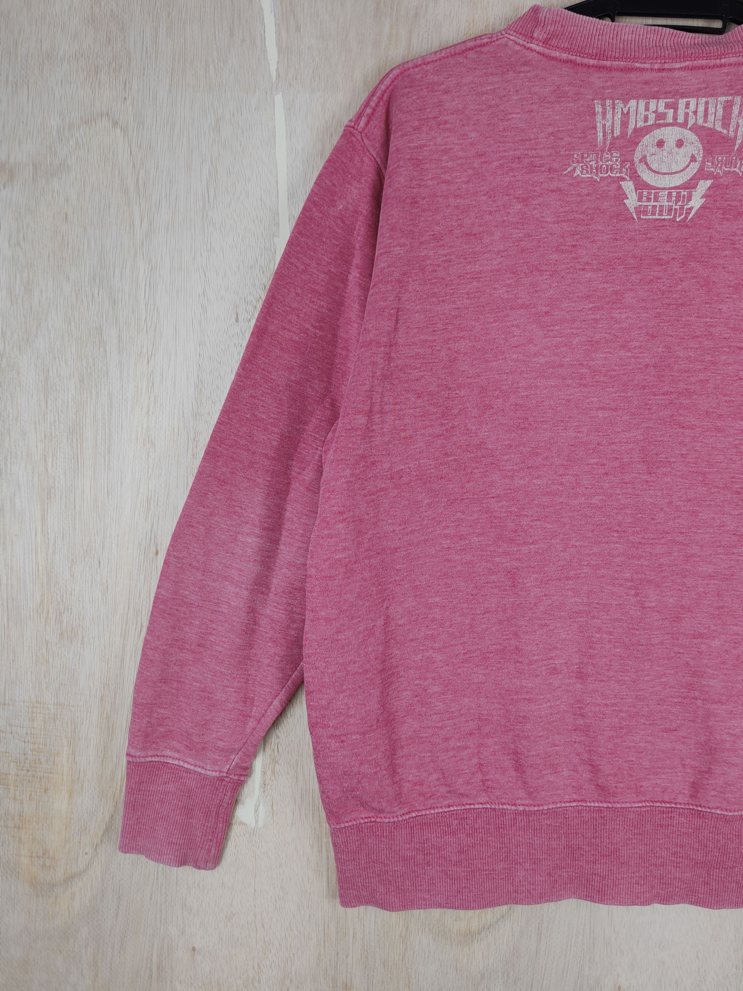 Japanese Brand HMBS Rock Smile like kapital Red Sweater #4271 Size US S / EU 44-46 / 1 - 7 Thumbnail