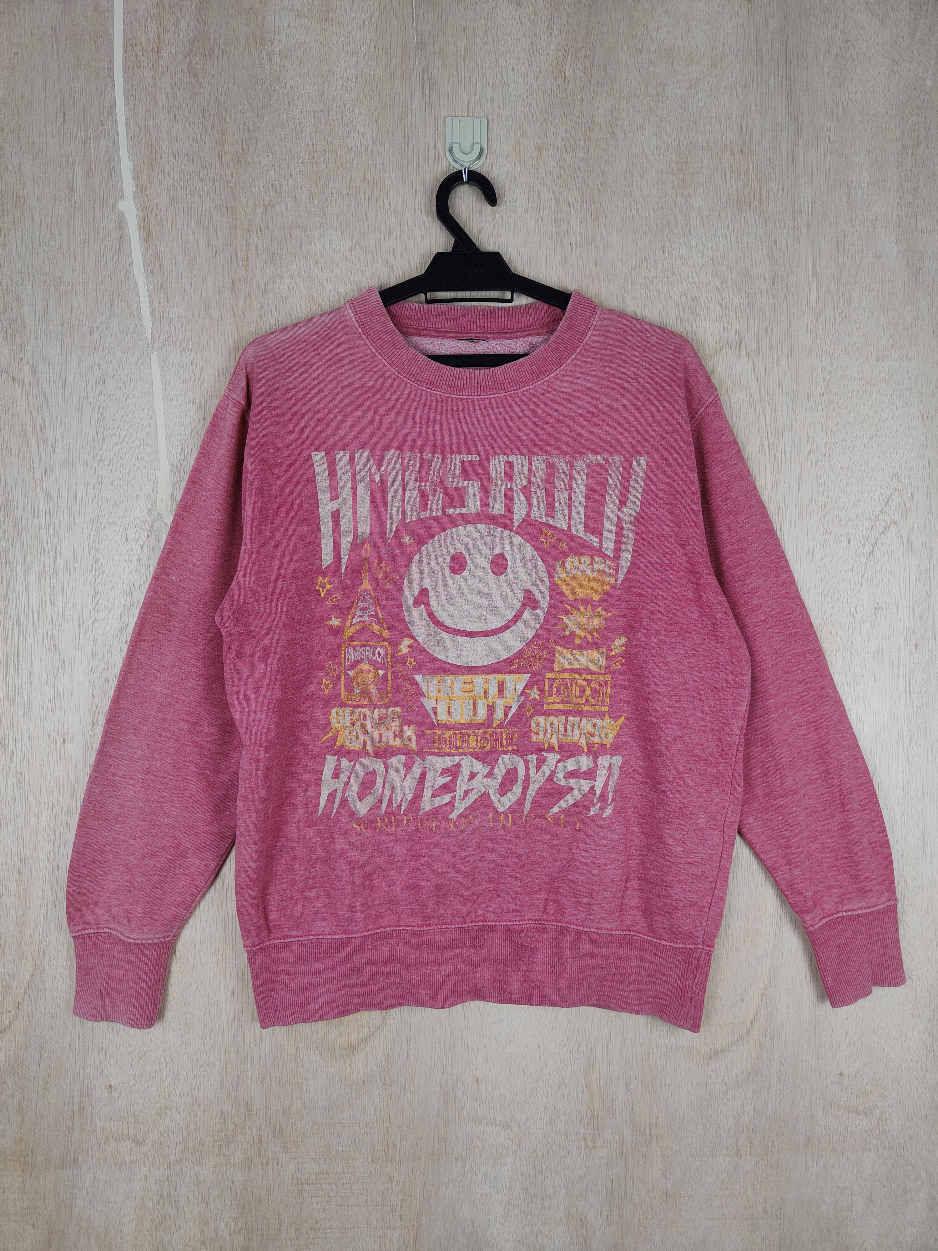 Japanese Brand HMBS Rock Smile like kapital Red Sweater #4271 Size US S / EU 44-46 / 1 - 1 Thumbnail