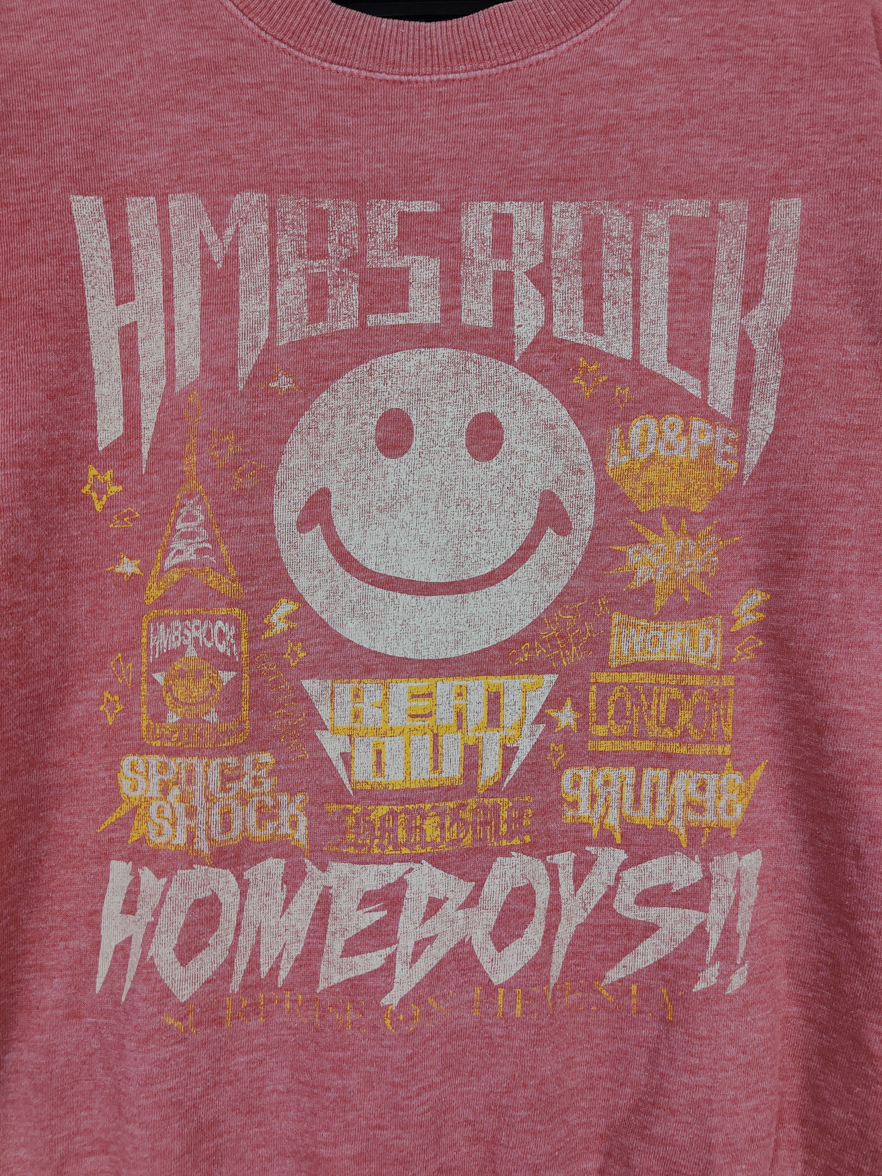 Japanese Brand HMBS Rock Smile like kapital Red Sweater #4271 Size US S / EU 44-46 / 1 - 2 Thumbnail