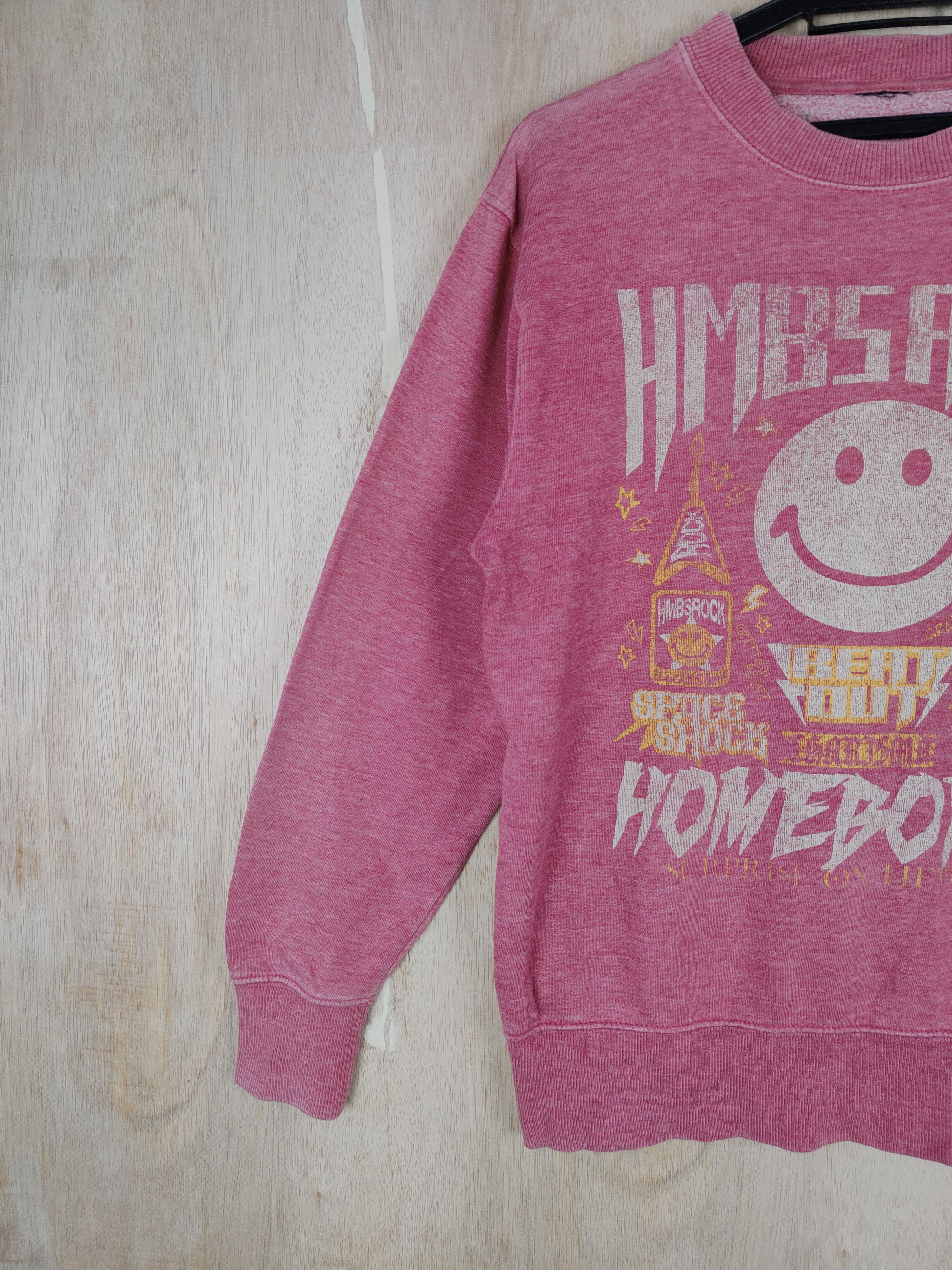 Japanese Brand HMBS Rock Smile like kapital Red Sweater #4271 Size US S / EU 44-46 / 1 - 3 Thumbnail