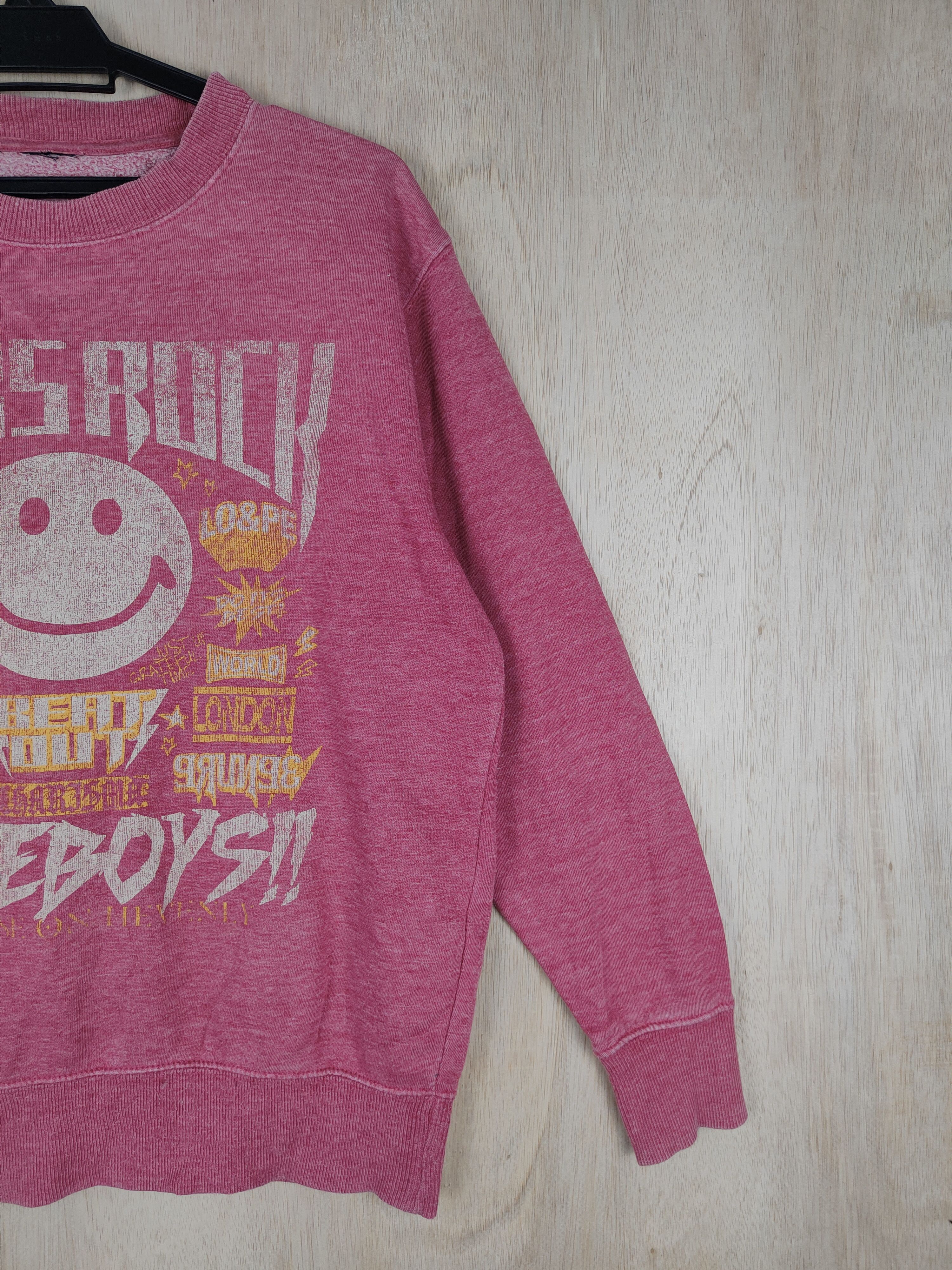 Japanese Brand HMBS Rock Smile like kapital Red Sweater #4271 Size US S / EU 44-46 / 1 - 4 Thumbnail