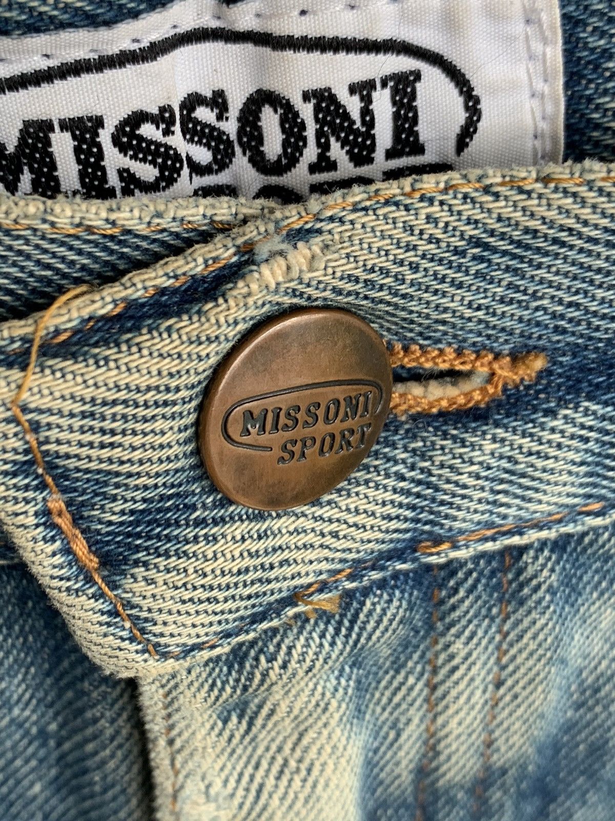 Missoni Vintage Missoni Sport Distressed Straight Denim Pant Size US 30 / EU 46 - 9 Thumbnail