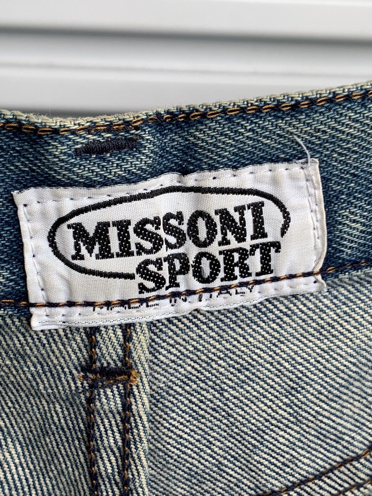 Missoni Vintage Missoni Sport Distressed Straight Denim Pant Size US 30 / EU 46 - 11 Thumbnail
