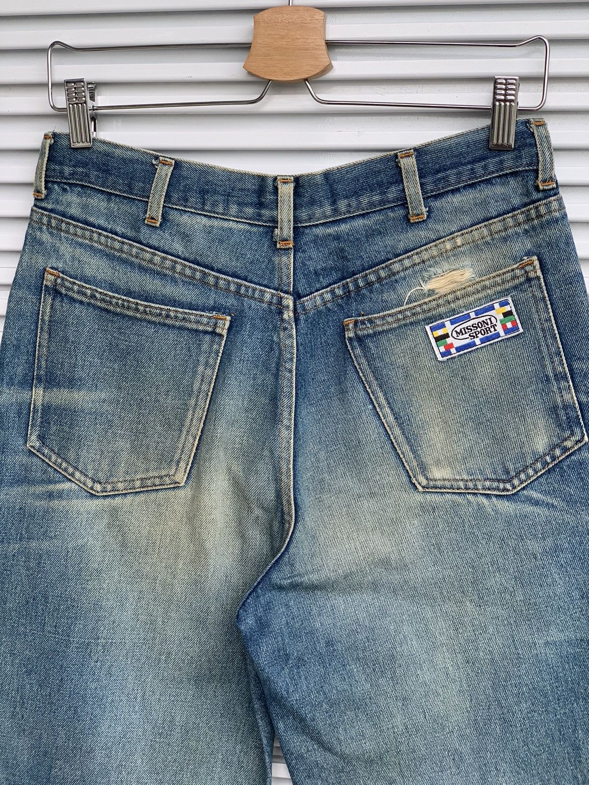 Missoni Vintage Missoni Sport Distressed Straight Denim Pant Size US 30 / EU 46 - 4 Thumbnail