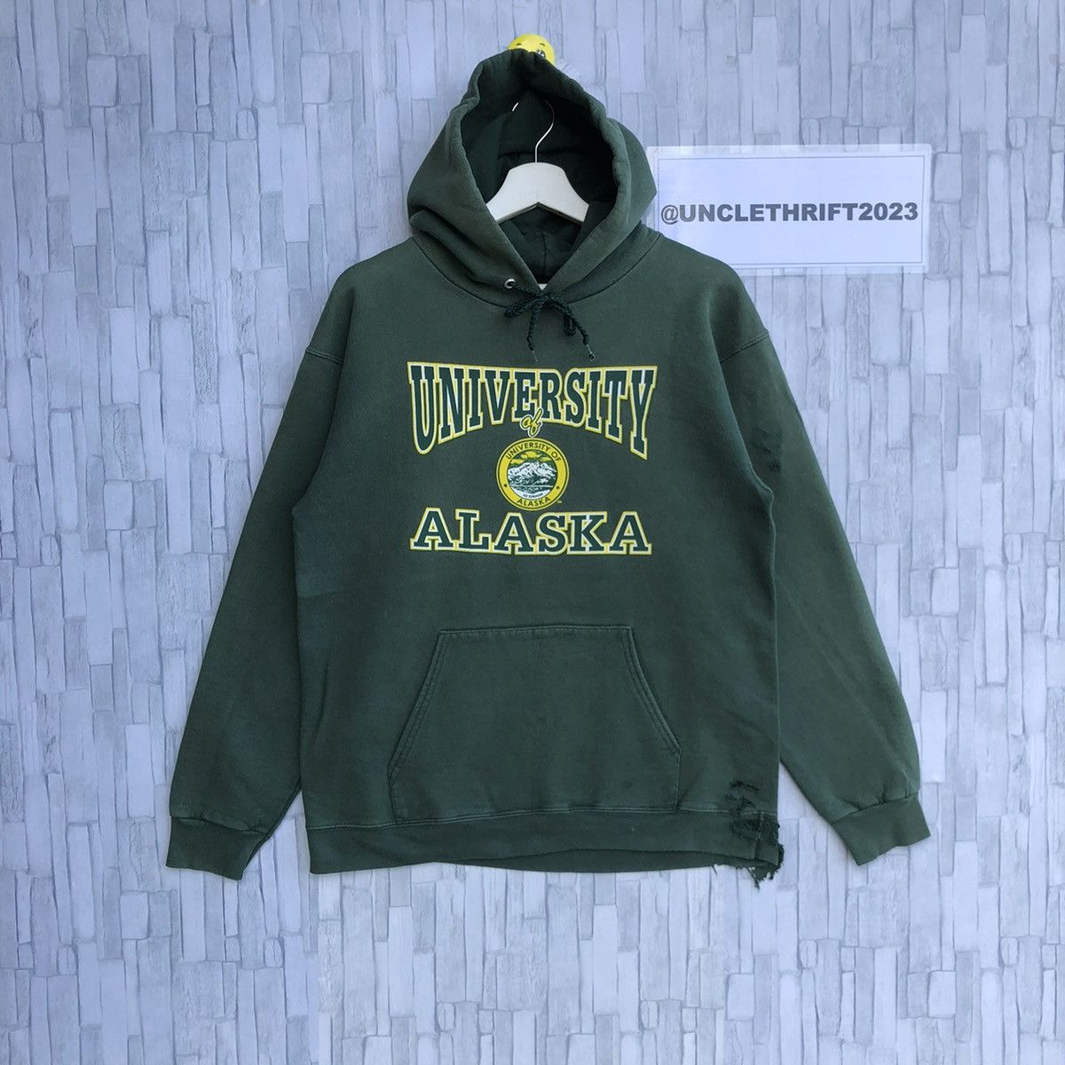 Vintage University Of Alaska Hoodie Sweatshirt Jumper