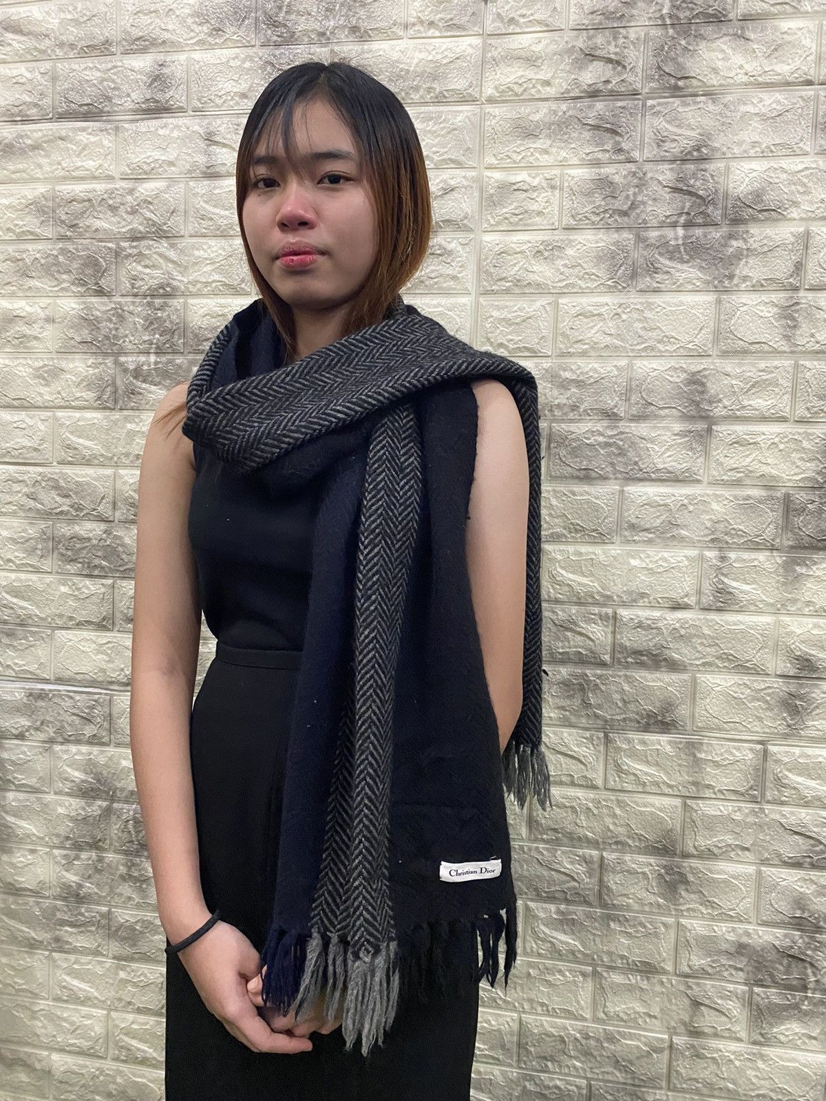 Christian Dior Monsieur Christian Dior Wool Scarf Size ONE SIZE - 2 Thumbnail