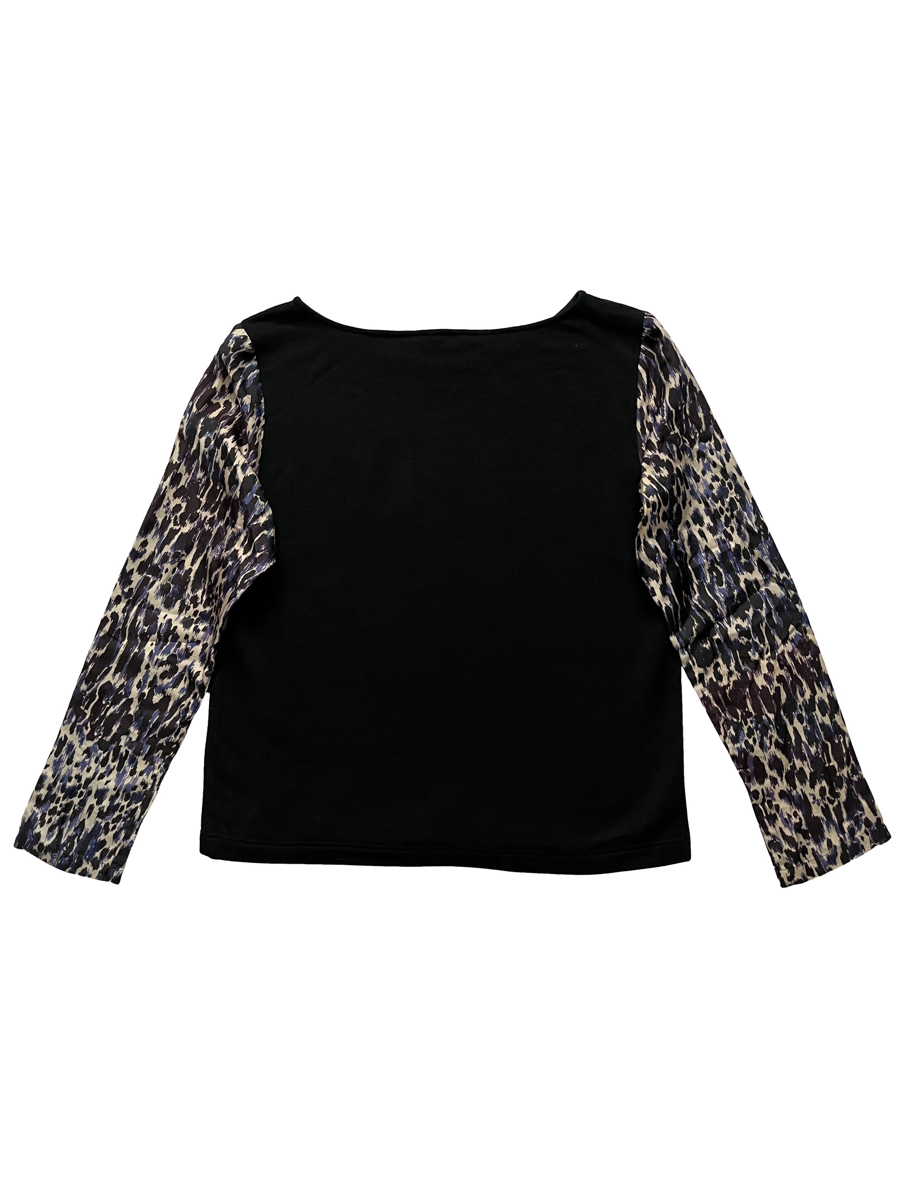 Dries Van Noten ⚡️QUICK SALE⚡️Dries Van Noten Black Patterned Sleeved Blouse Size M / US 6-8 / IT 42-44 - 2 Thumbnail