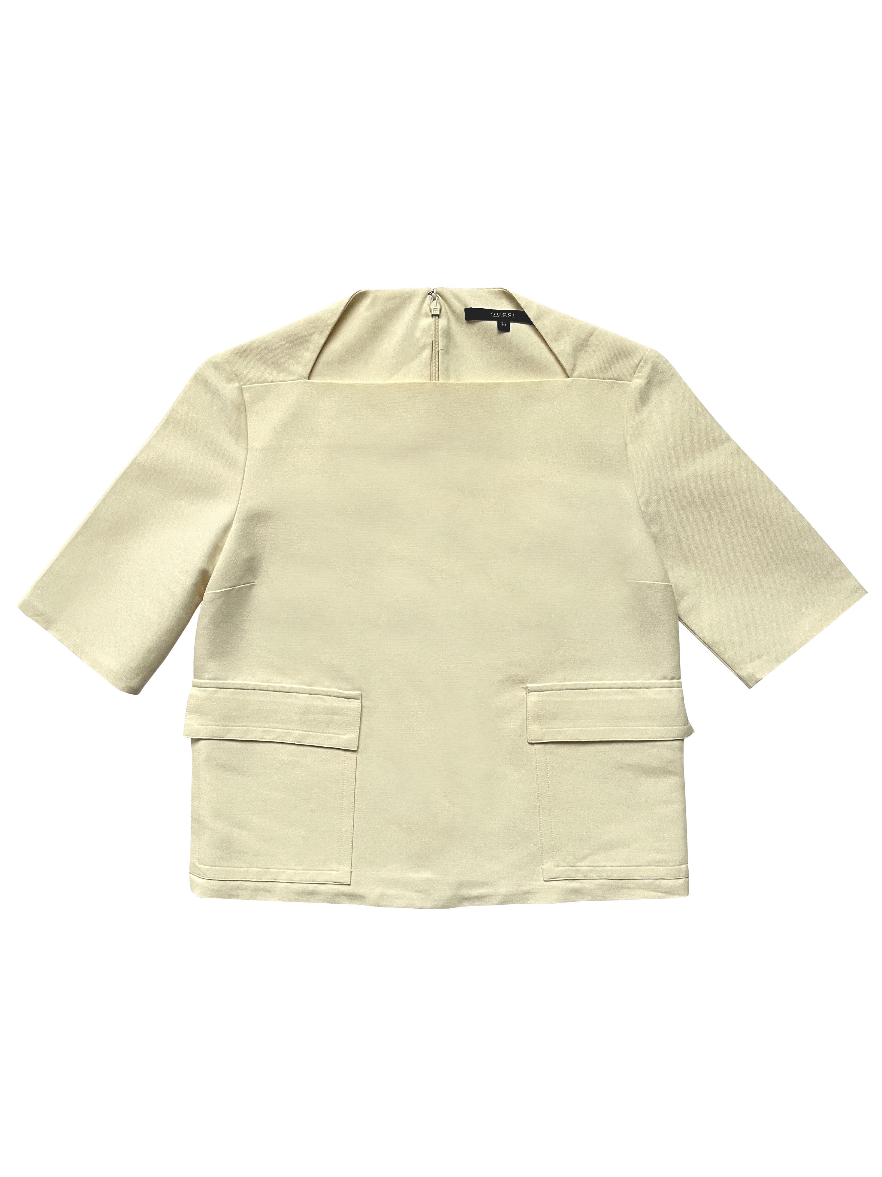 Gucci ⚡️QUICK SALE⚡️2014 Gucci Ivory/Cream Top Blouse Size S / US 4 / IT 40 - 1 Thumbnail