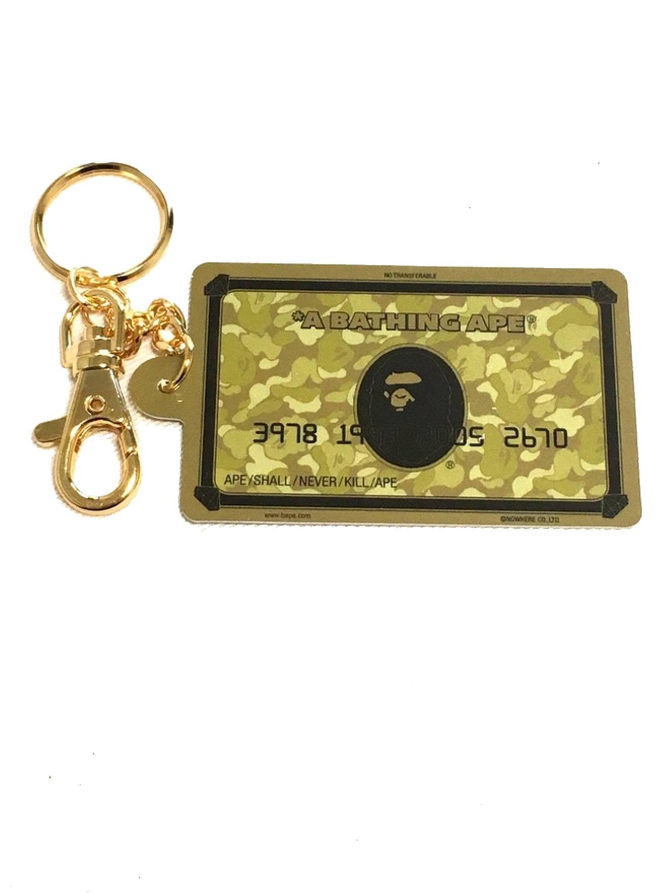 Rare BAPE Credit Card Key Chain Gold Amex NIGO ERA