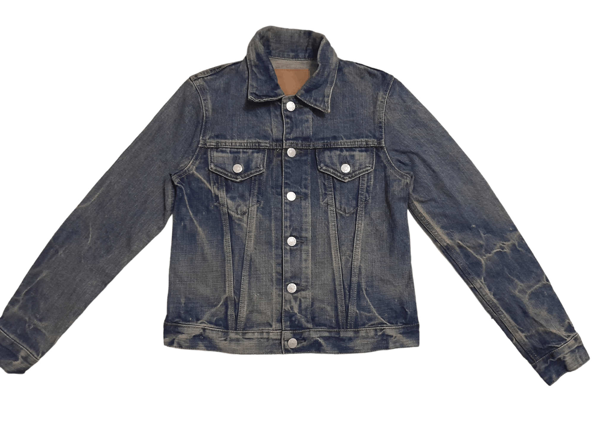 Japanese Brand DMG Distressed Denim Japan Jacket (E722) Size S / US 4 / IT 40 - 1 Thumbnail