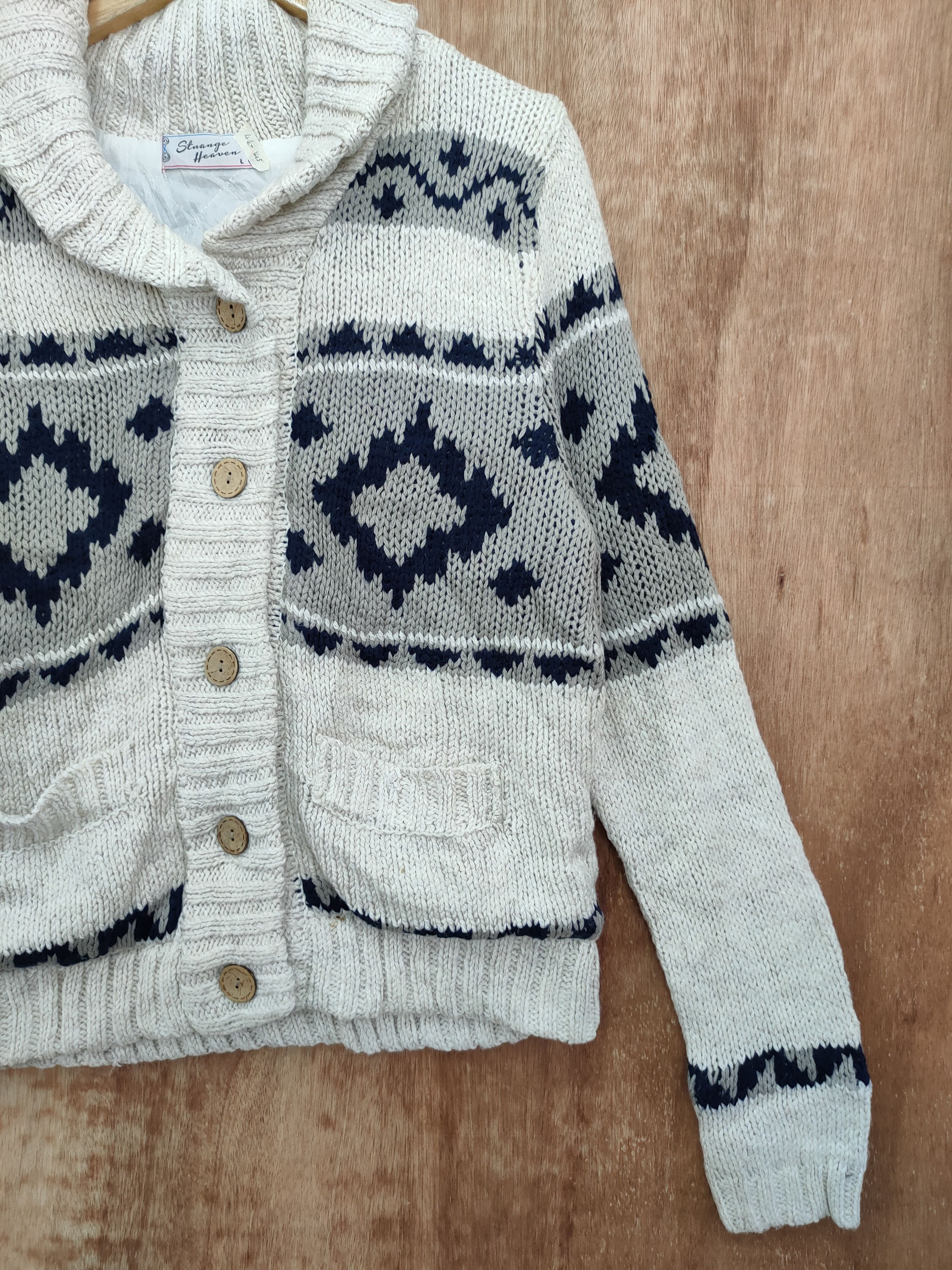 Homespun Knitwear DL Stranger Heaven cardigan navajo vintage knitwear #46-145 Size US M / EU 48-50 / 2 - 3 Thumbnail