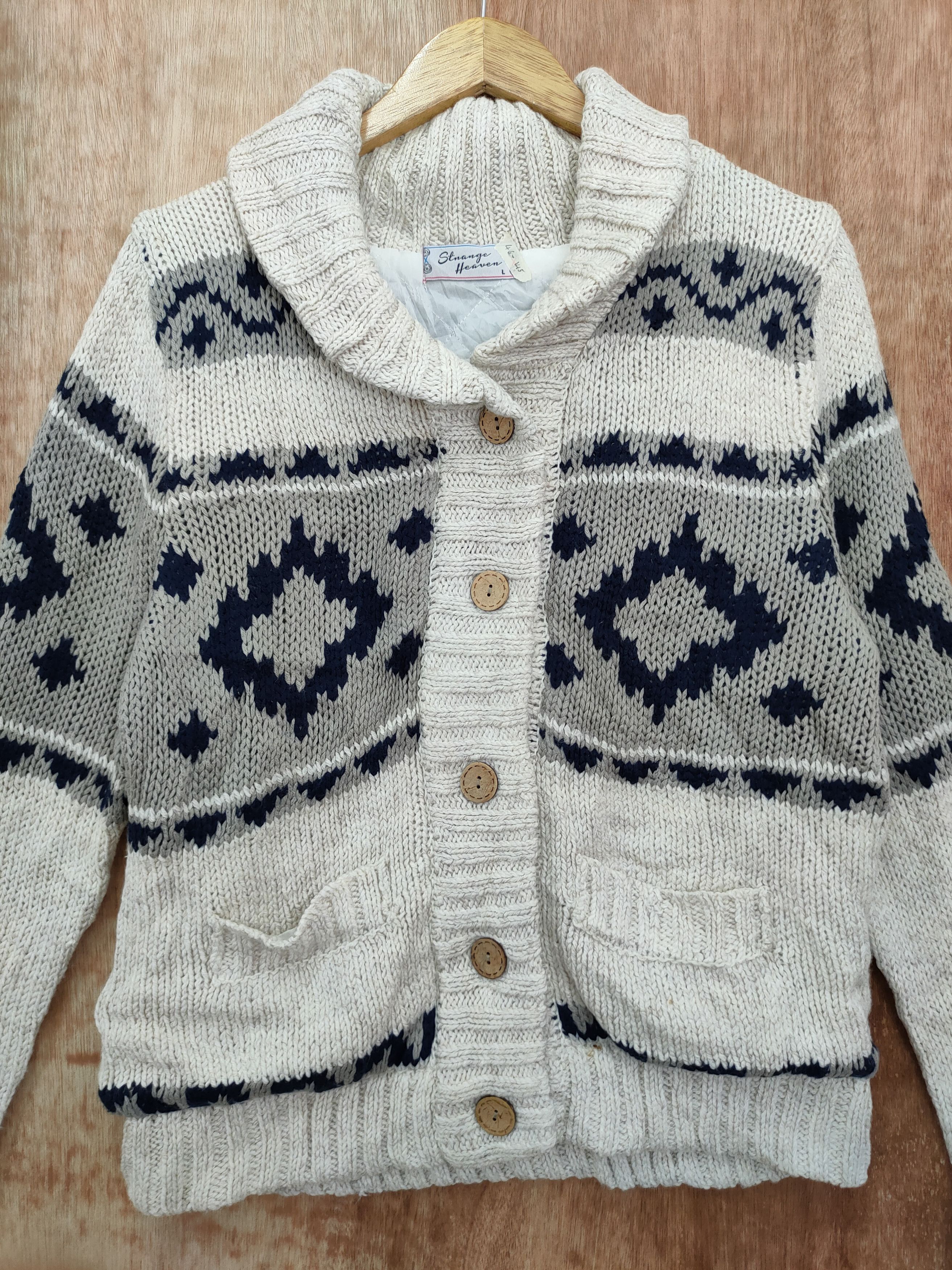Homespun Knitwear DL Stranger Heaven cardigan navajo vintage knitwear #46-145 Size US M / EU 48-50 / 2 - 4 Thumbnail