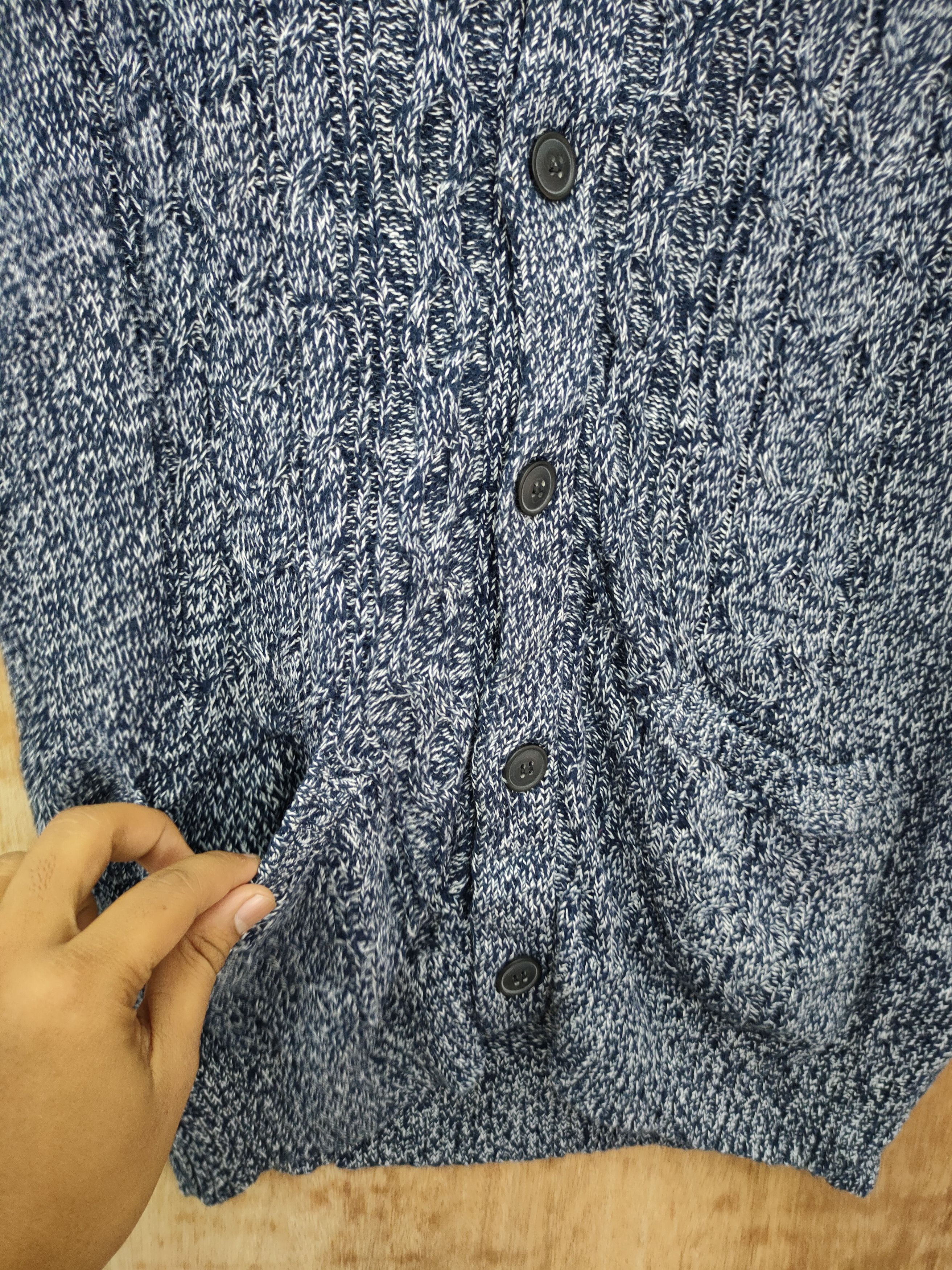 Homespun Knitwear DLL Japan cardigan cable knitwear like kurt cobain #46-197 Size US L / EU 52-54 / 3 - 4 Thumbnail