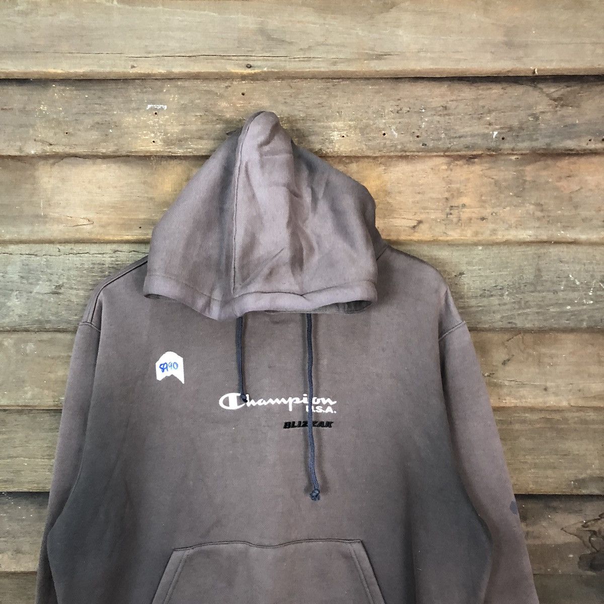 Champion DL Champion Blizzak Brown Faded Hoodie sweatshirt #5940 Size US L / EU 52-54 / 3 - 2 Thumbnail