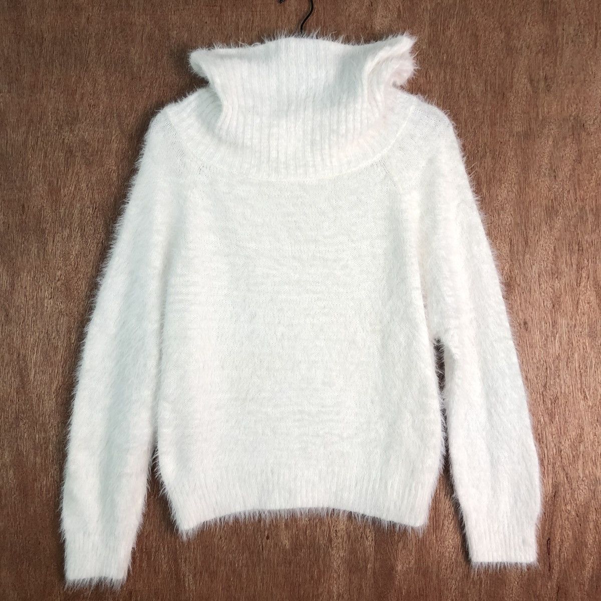 Homespun Knitwear × Japanese Brand DLL Khalita White MOhair Shag Shaggy Knitwear #c232 Size US M / EU 48-50 / 2 - 3 Thumbnail