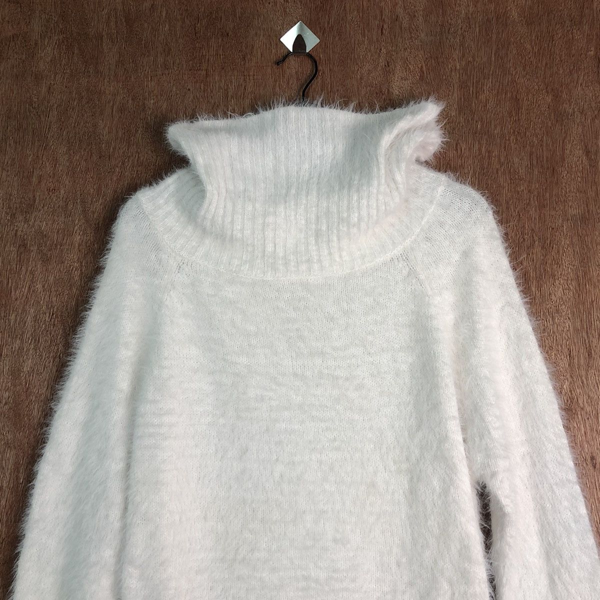 Homespun Knitwear × Japanese Brand DLL Khalita White MOhair Shag Shaggy Knitwear #c232 Size US M / EU 48-50 / 2 - 2 Thumbnail