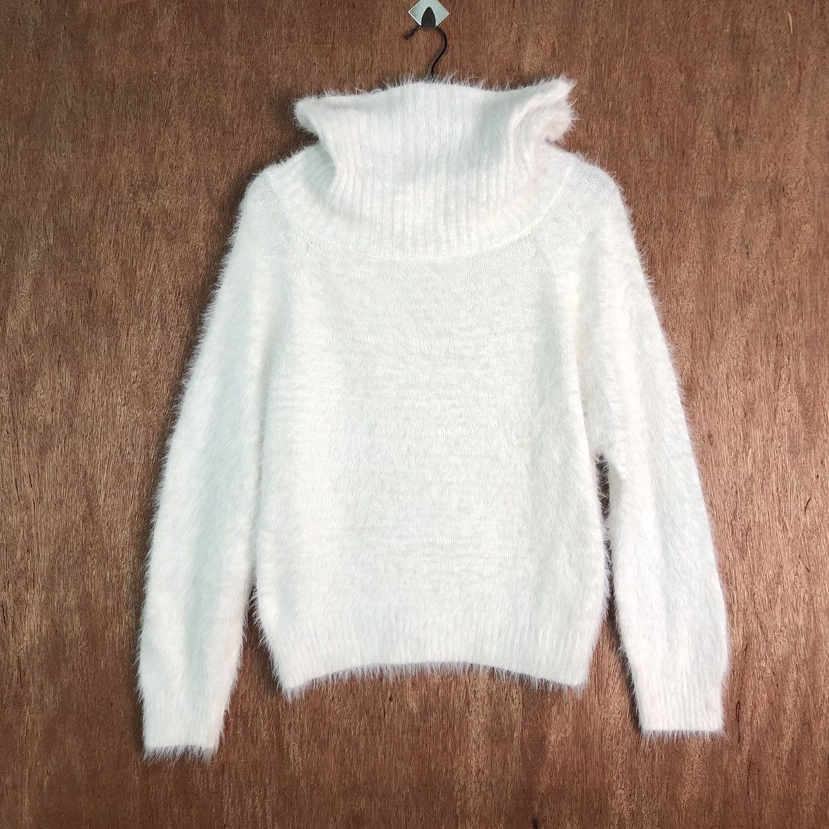 Homespun Knitwear × Japanese Brand DLL Khalita White MOhair Shag Shaggy Knitwear #c232 Size US M / EU 48-50 / 2 - 1 Thumbnail