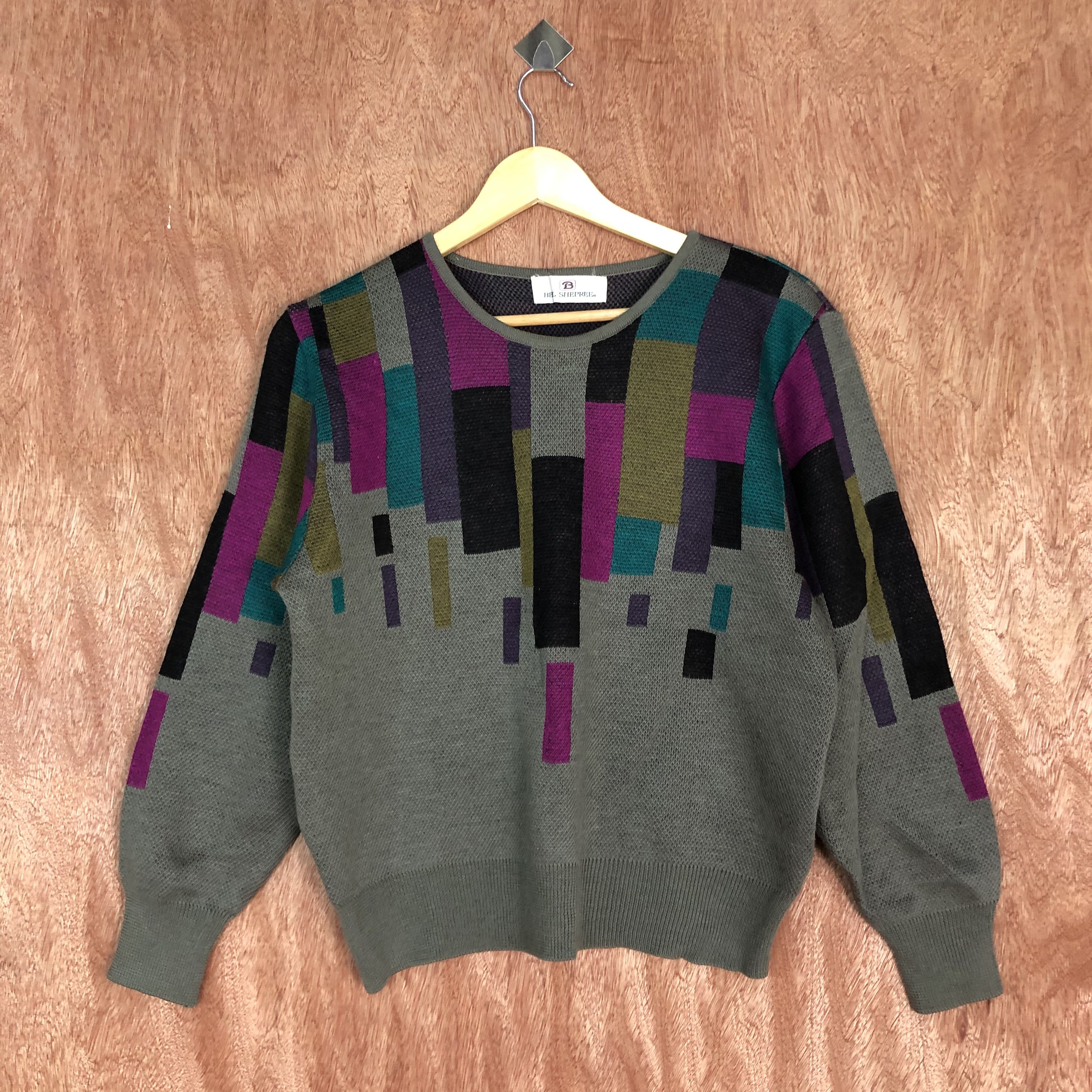 Homespun Knitwear Bel Shepree MUlticolor Shag Shaggy Knitwear #c473 Size US S / EU 44-46 / 1 - 3 Thumbnail